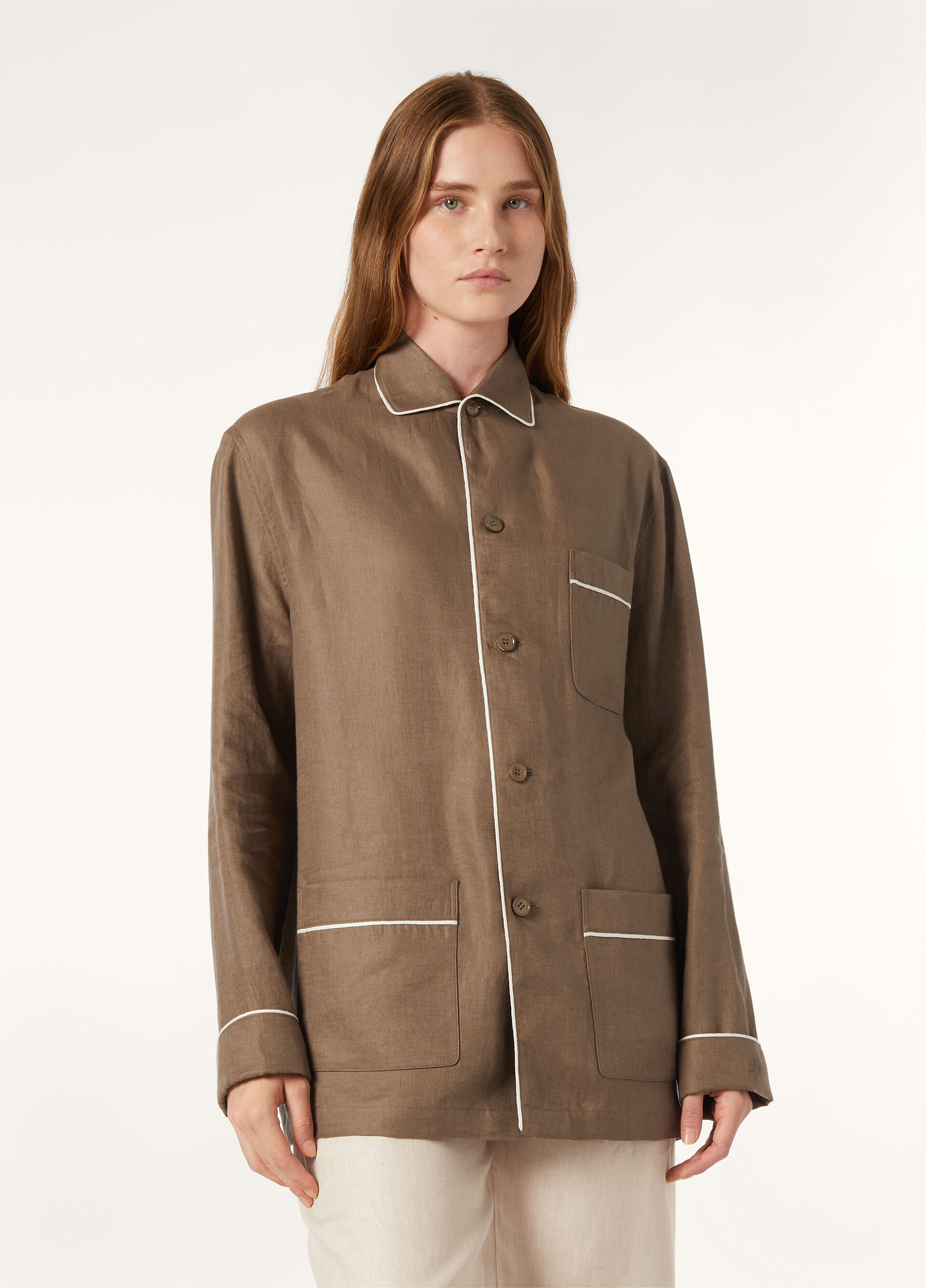 Lian Pajamas Shirt - Smoked Wood
