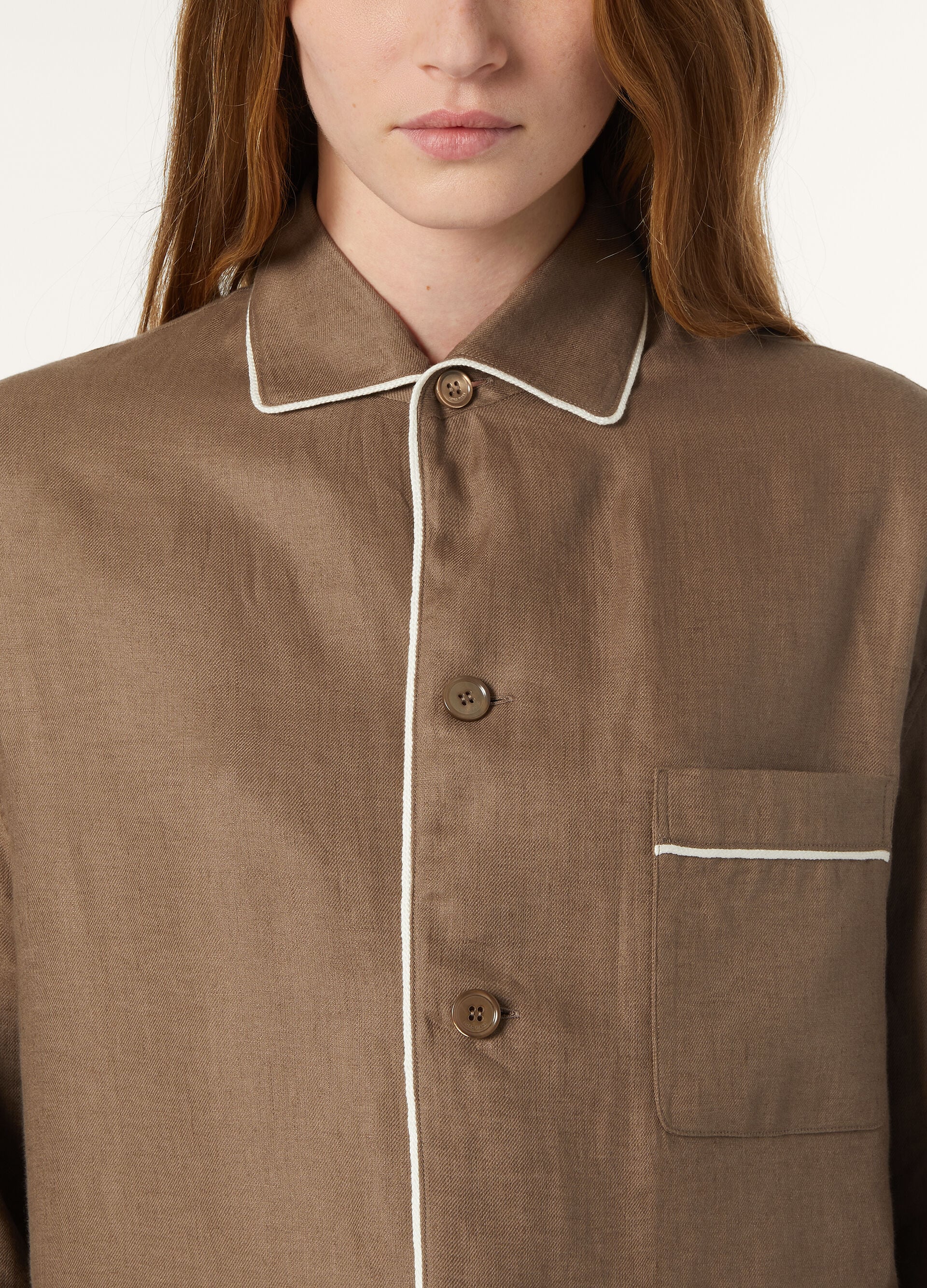 Lian Pajamas Shirt - Smoked Wood