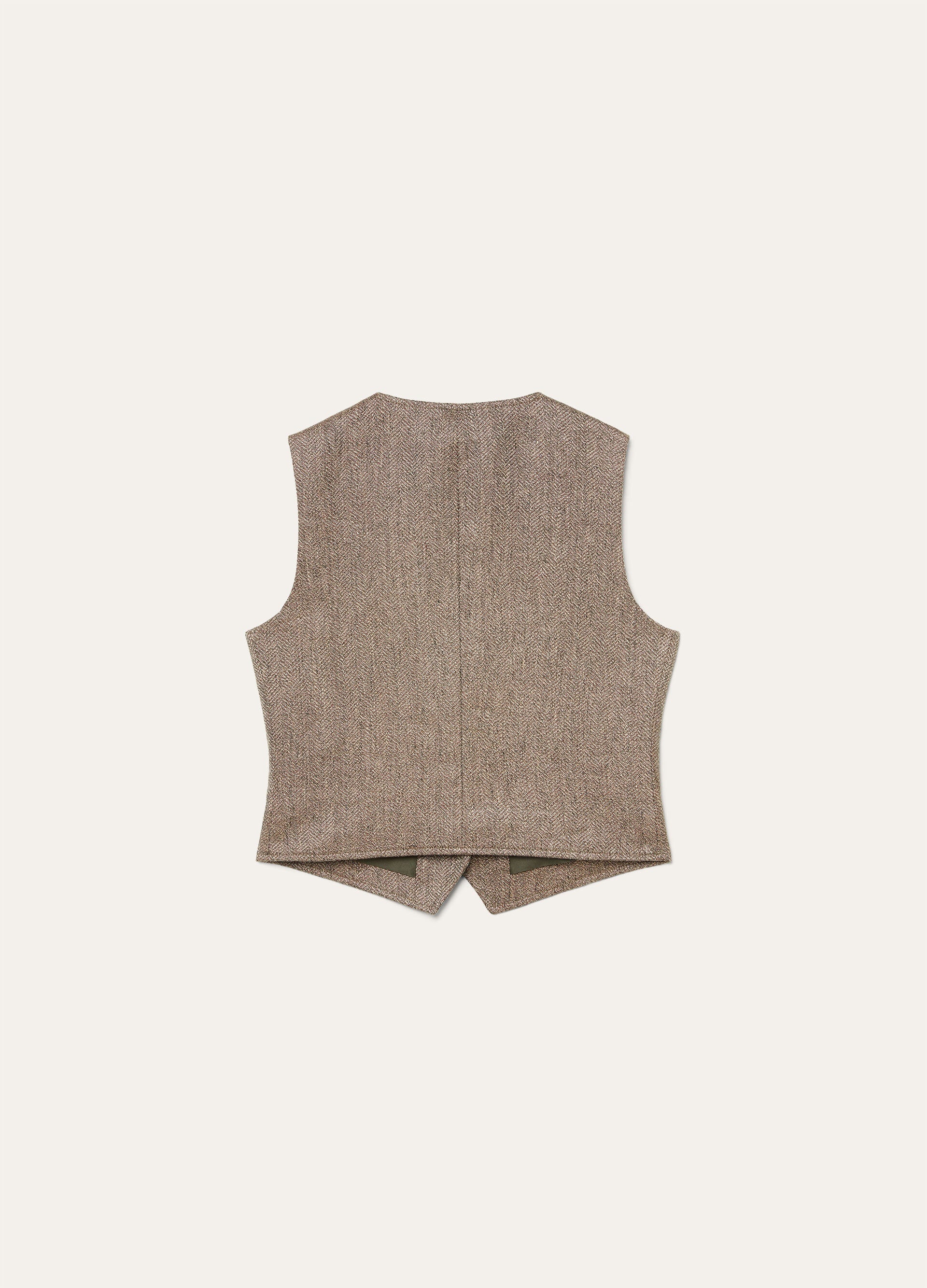 Teodoro Vest - Cherry Wine/Clear Oyster/Watercress