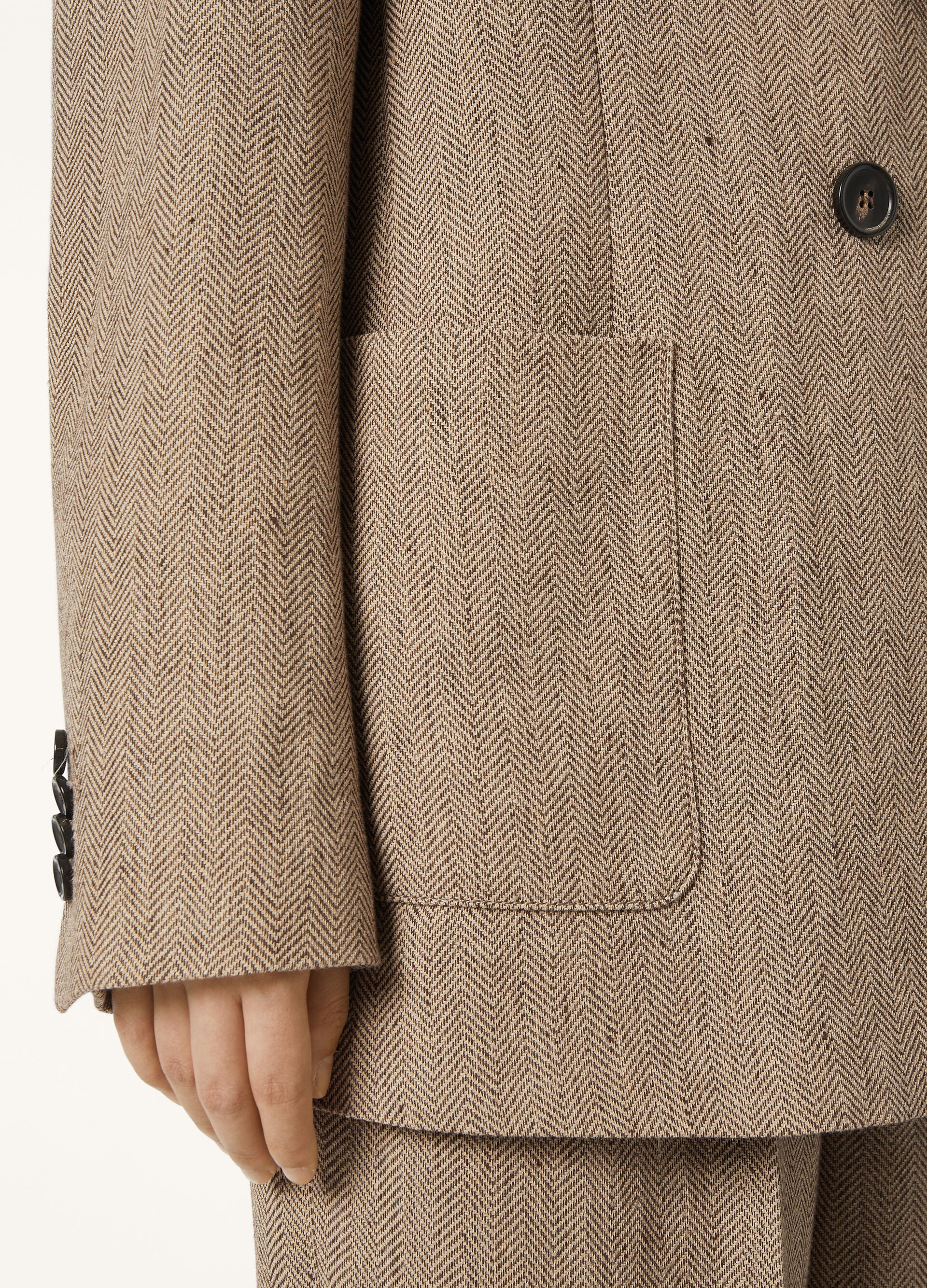 Genny Blazer - Brown Chevron