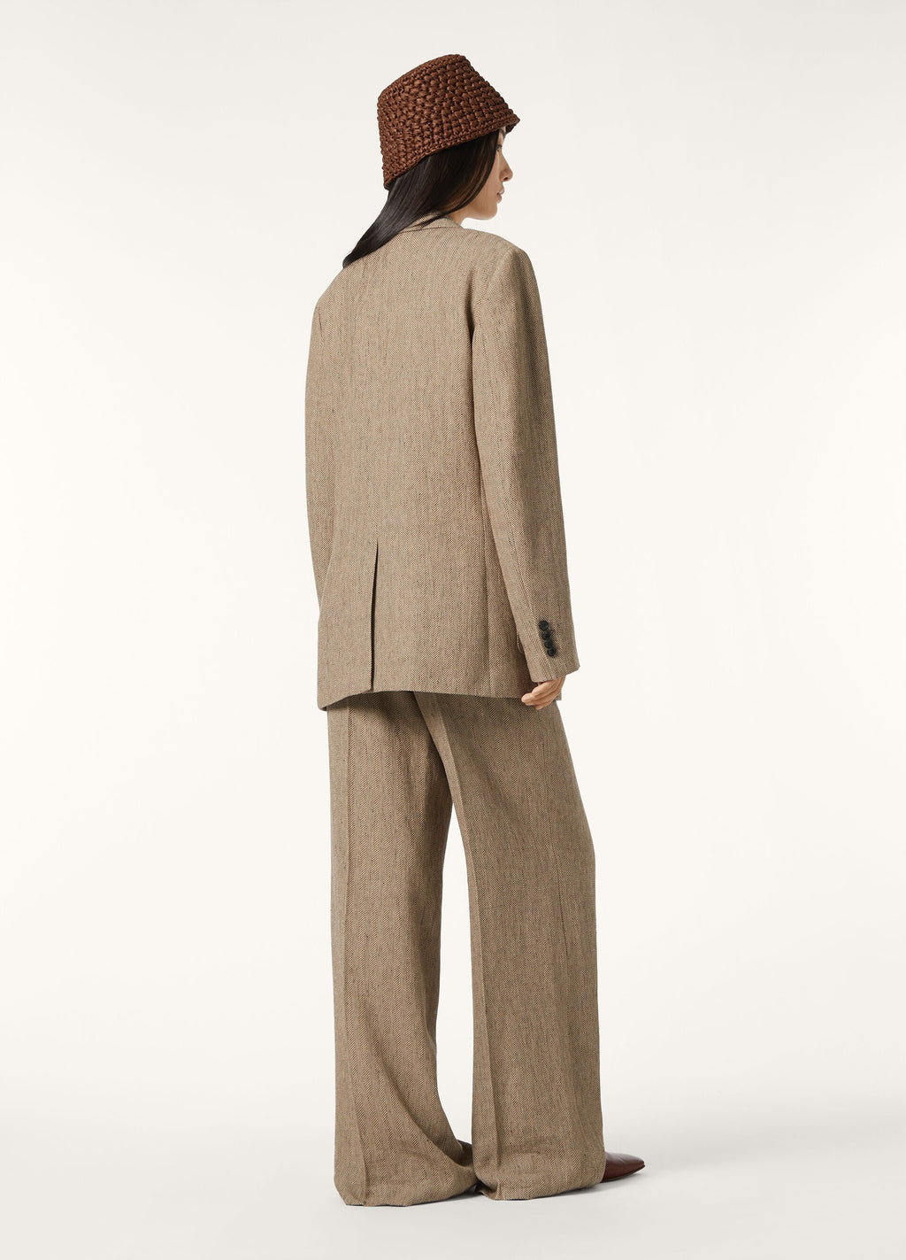Genny Blazer - Brown Chevron