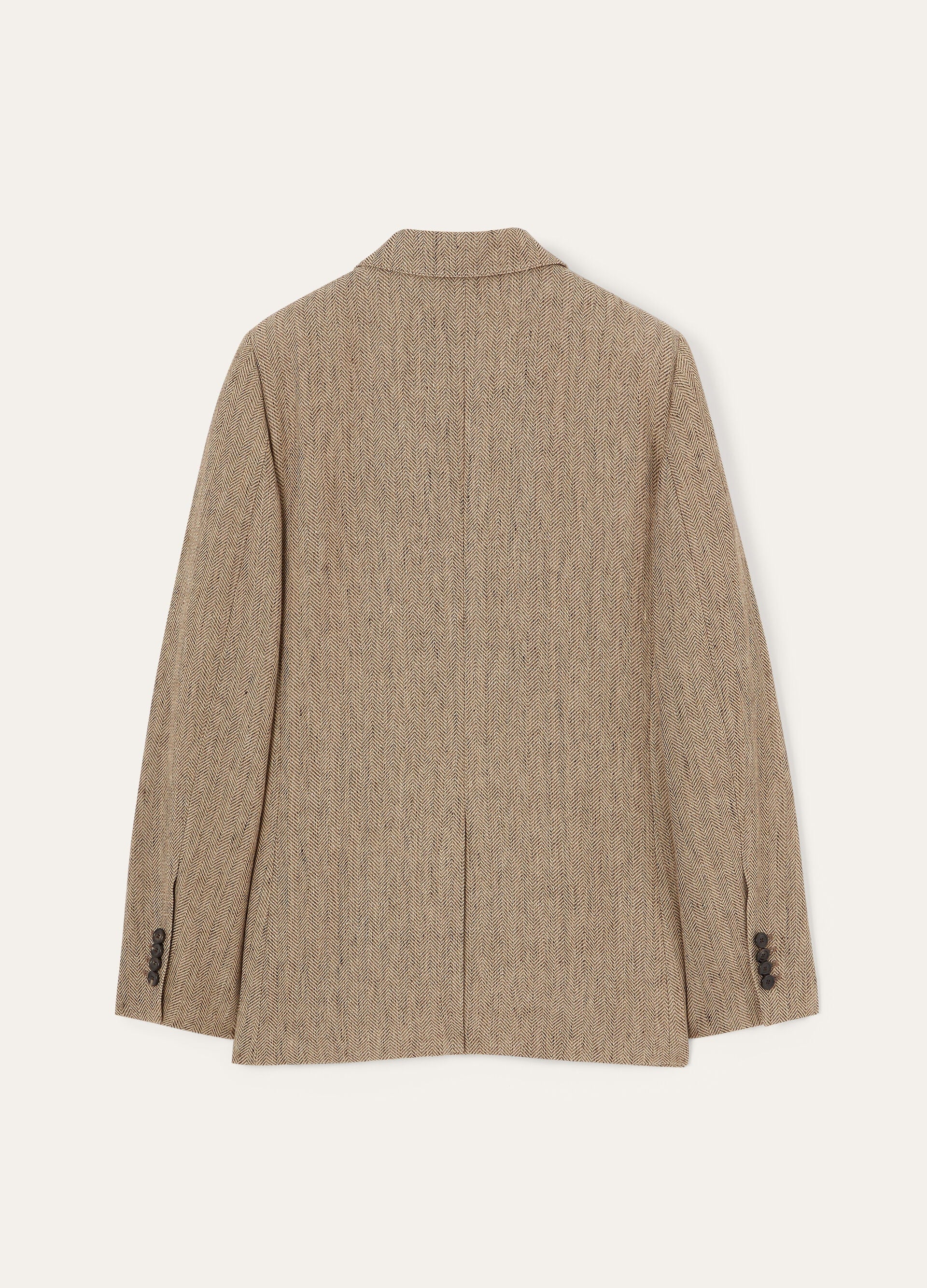 Genny Blazer - Brown Chevron