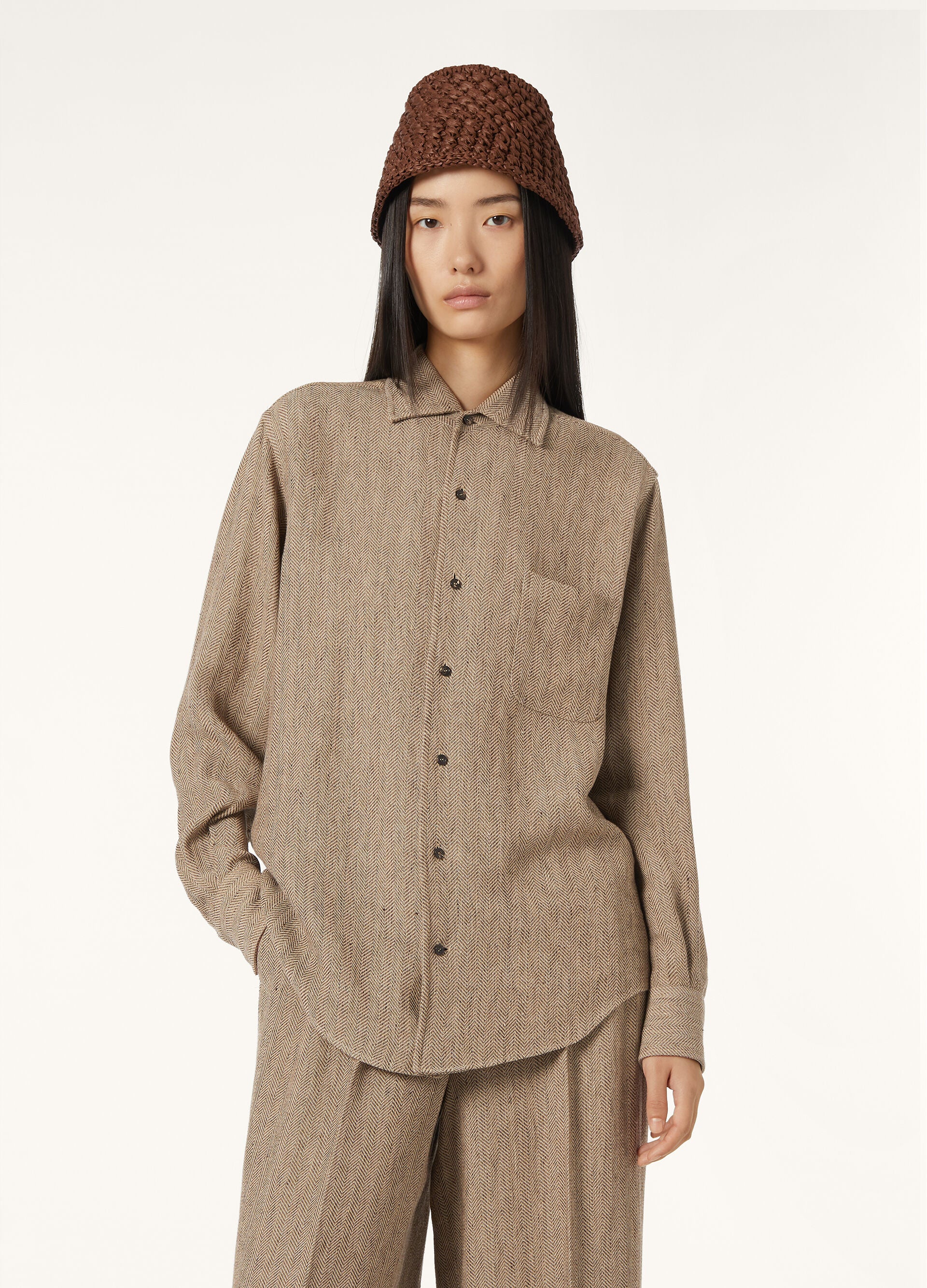 André Shirt - Brown Chevron