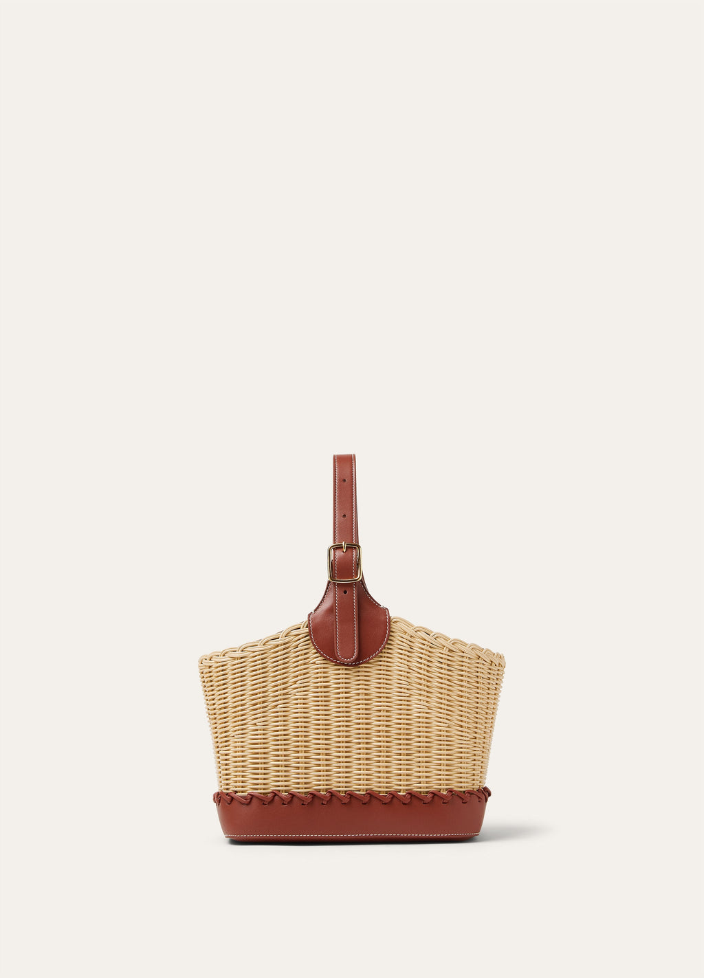 Bobbin Bucket bag wicker - Malt/Deep Kummel/Sun Gold