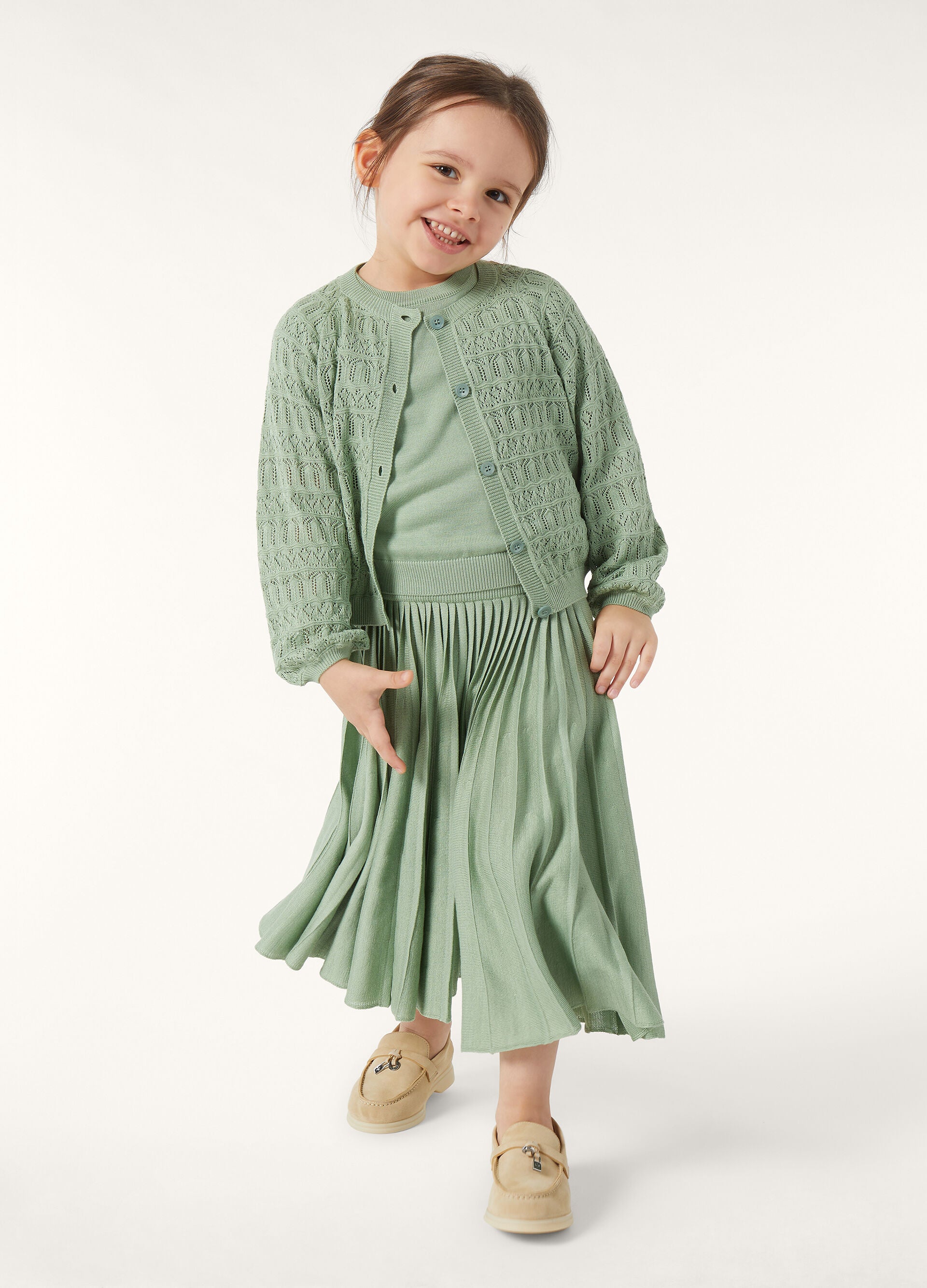 Kid's Jolie Crewneck - Jade Green