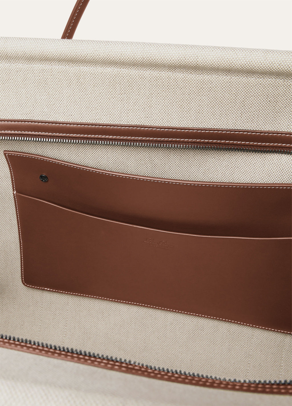Loom Weekender bag L42 - Natural/Caramel Sugar/Antique Silver