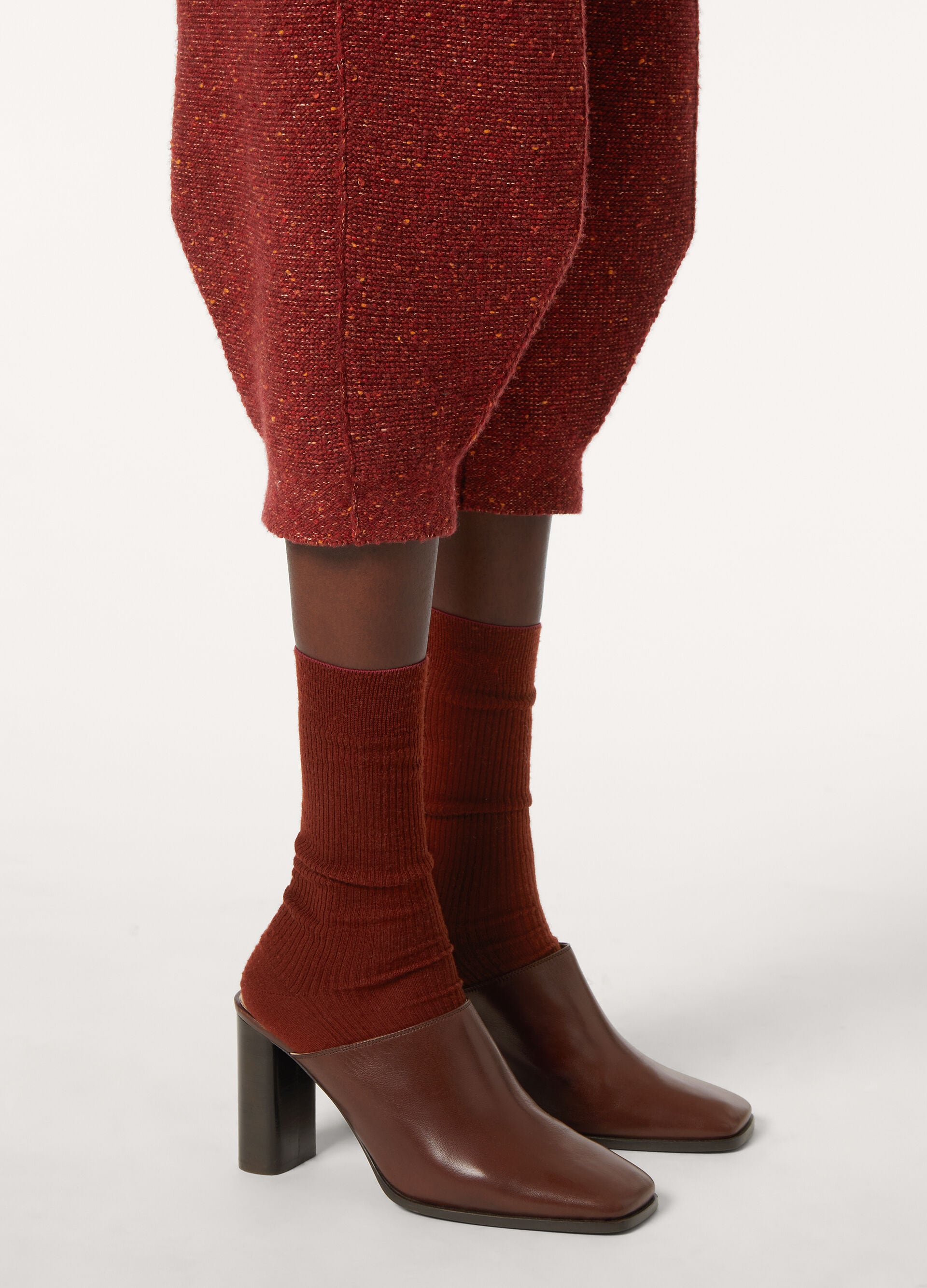 Alba Heeled Mule - Powder Brown