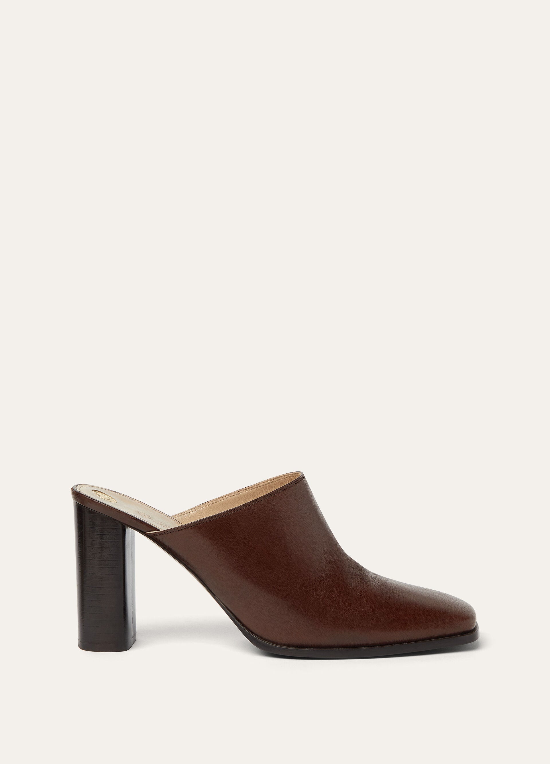 Alba Heeled Mule - Powder Brown