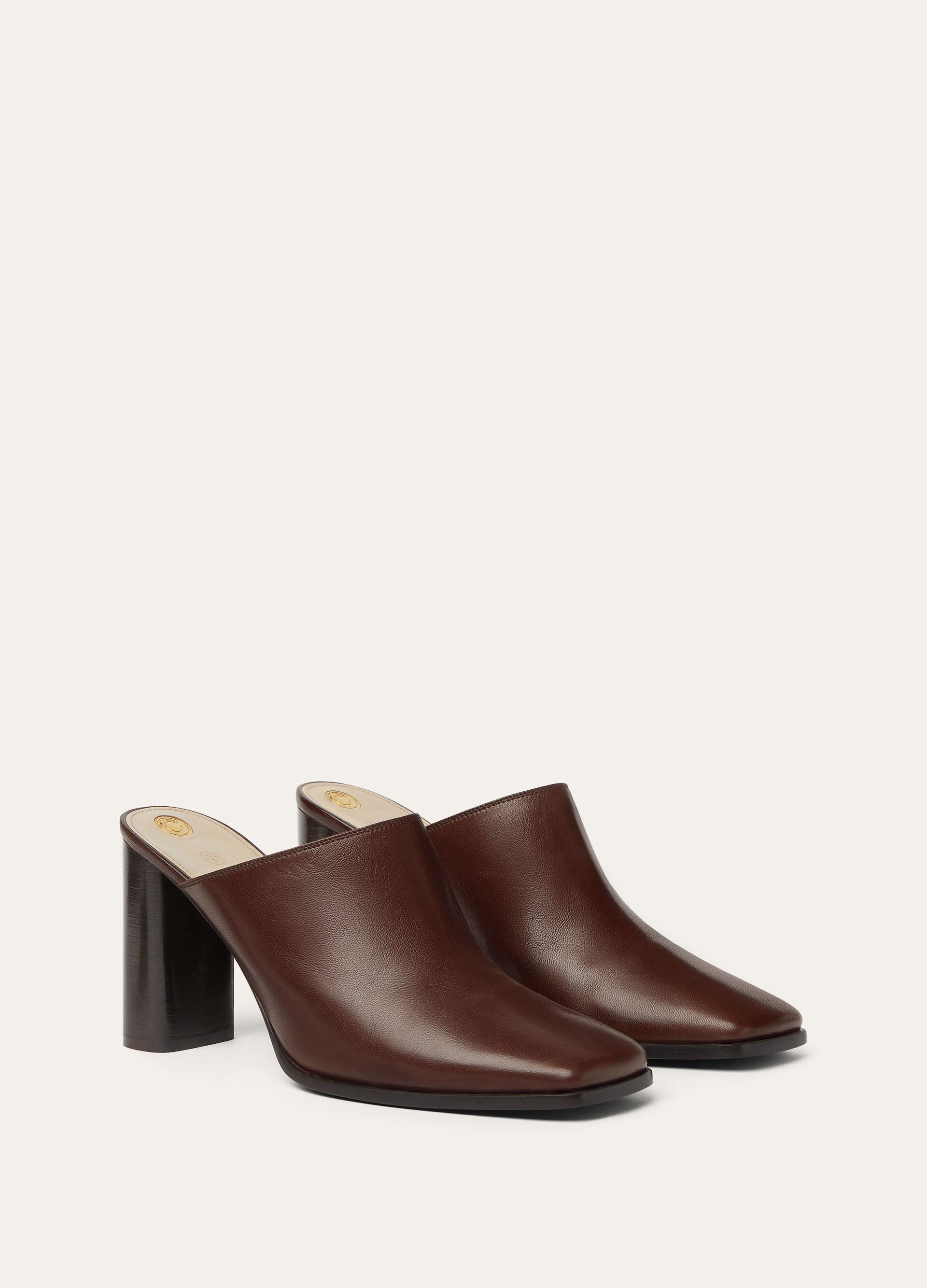 Alba Heeled Mule - Powder Brown