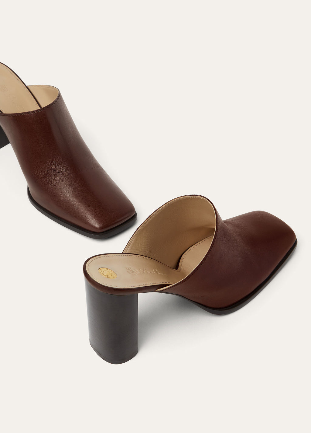 Alba Heeled Mule - Powder Brown