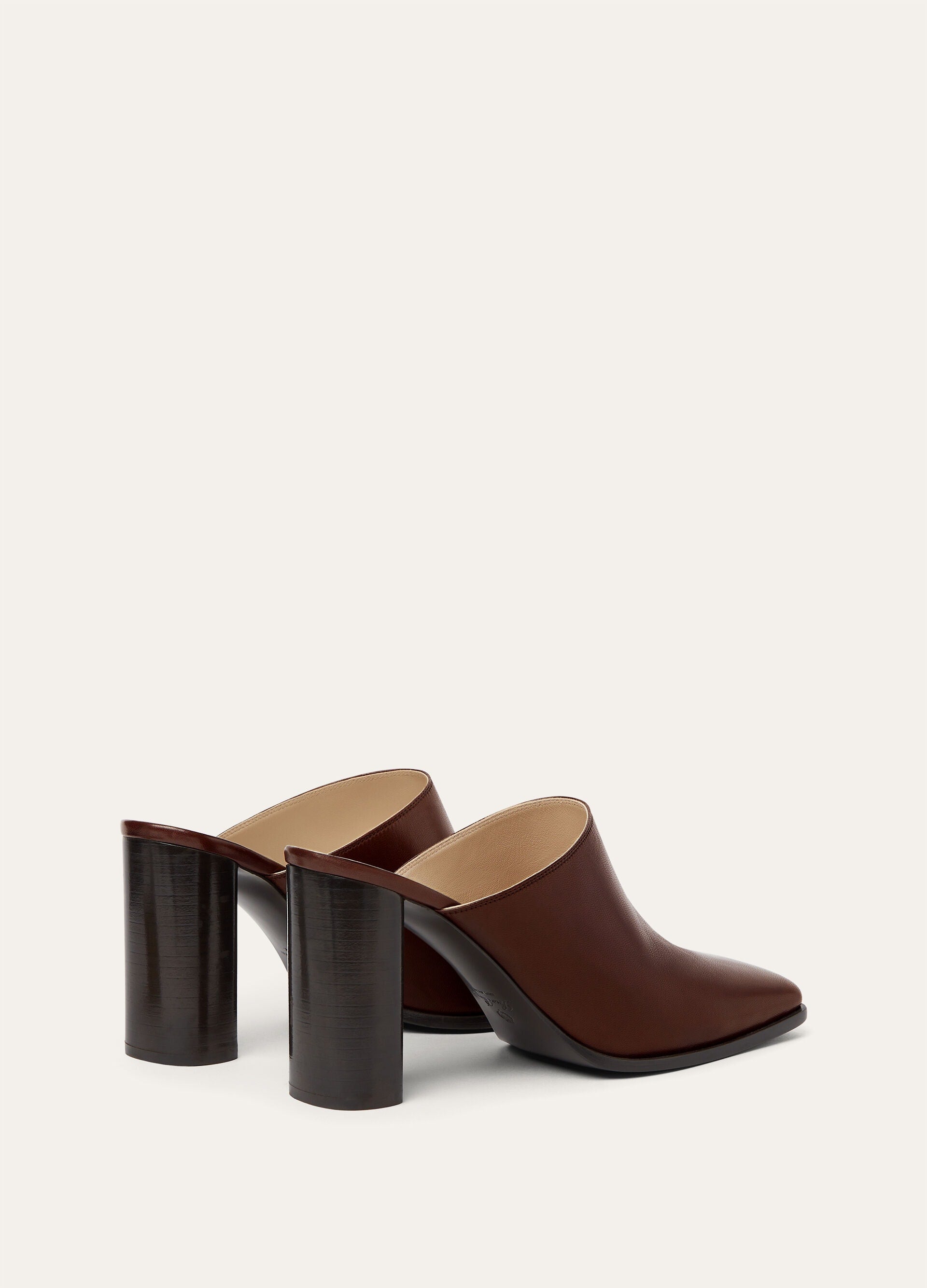 Alba Heeled Mule - Powder Brown