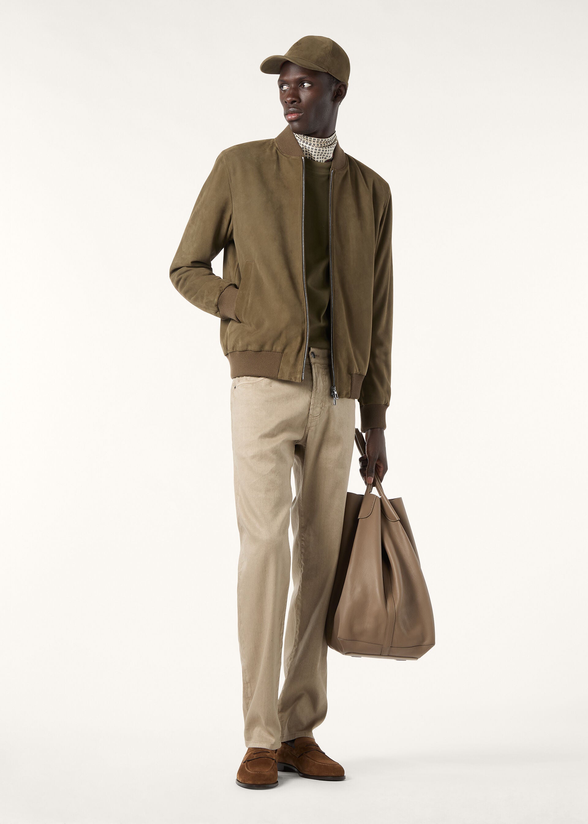 Loro Piana Ivy Bomber - Tea Leaf