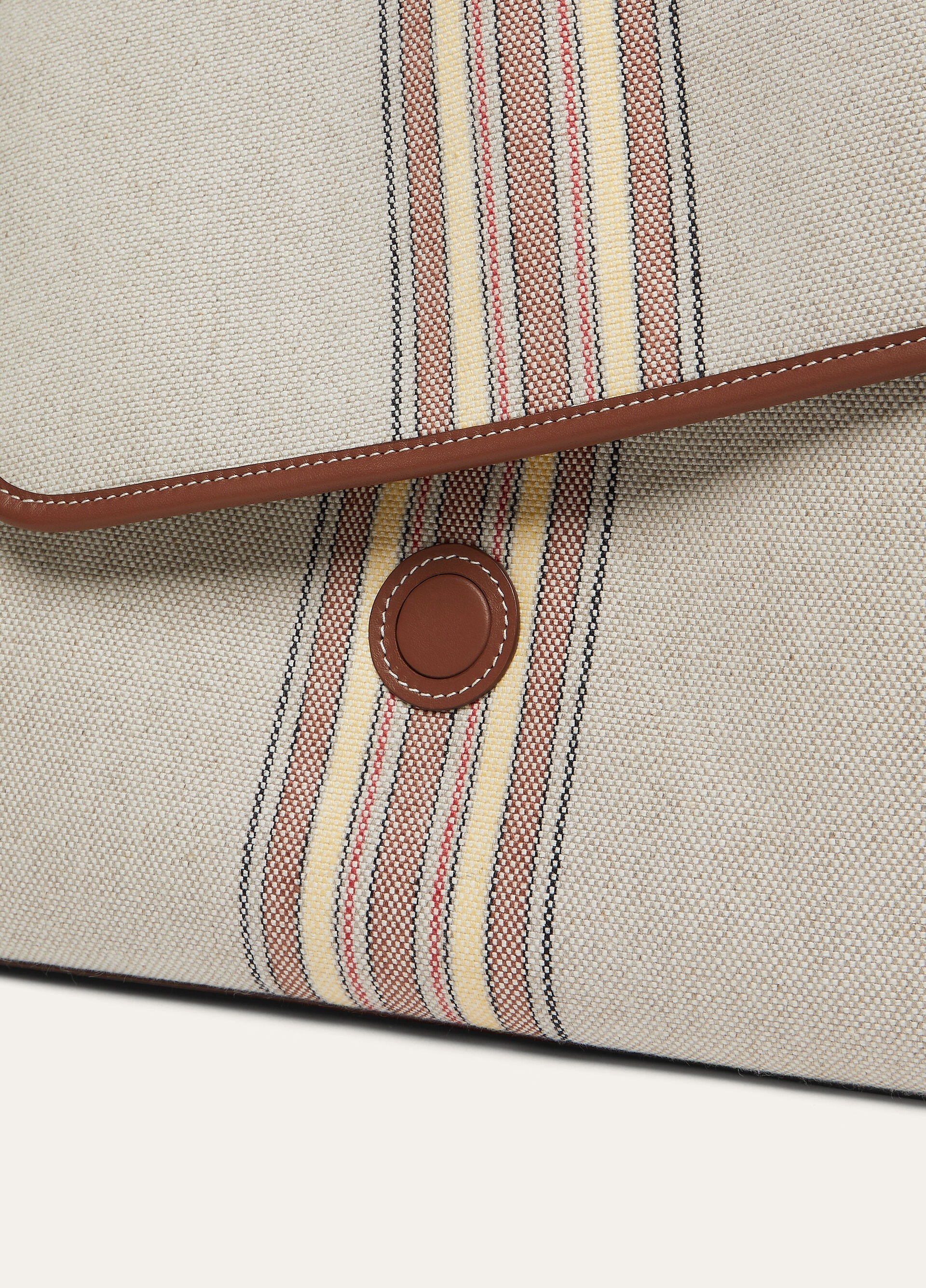 Suitcase Stripe Changing bag - LP Record/Caramel Sugar/Antique Silver