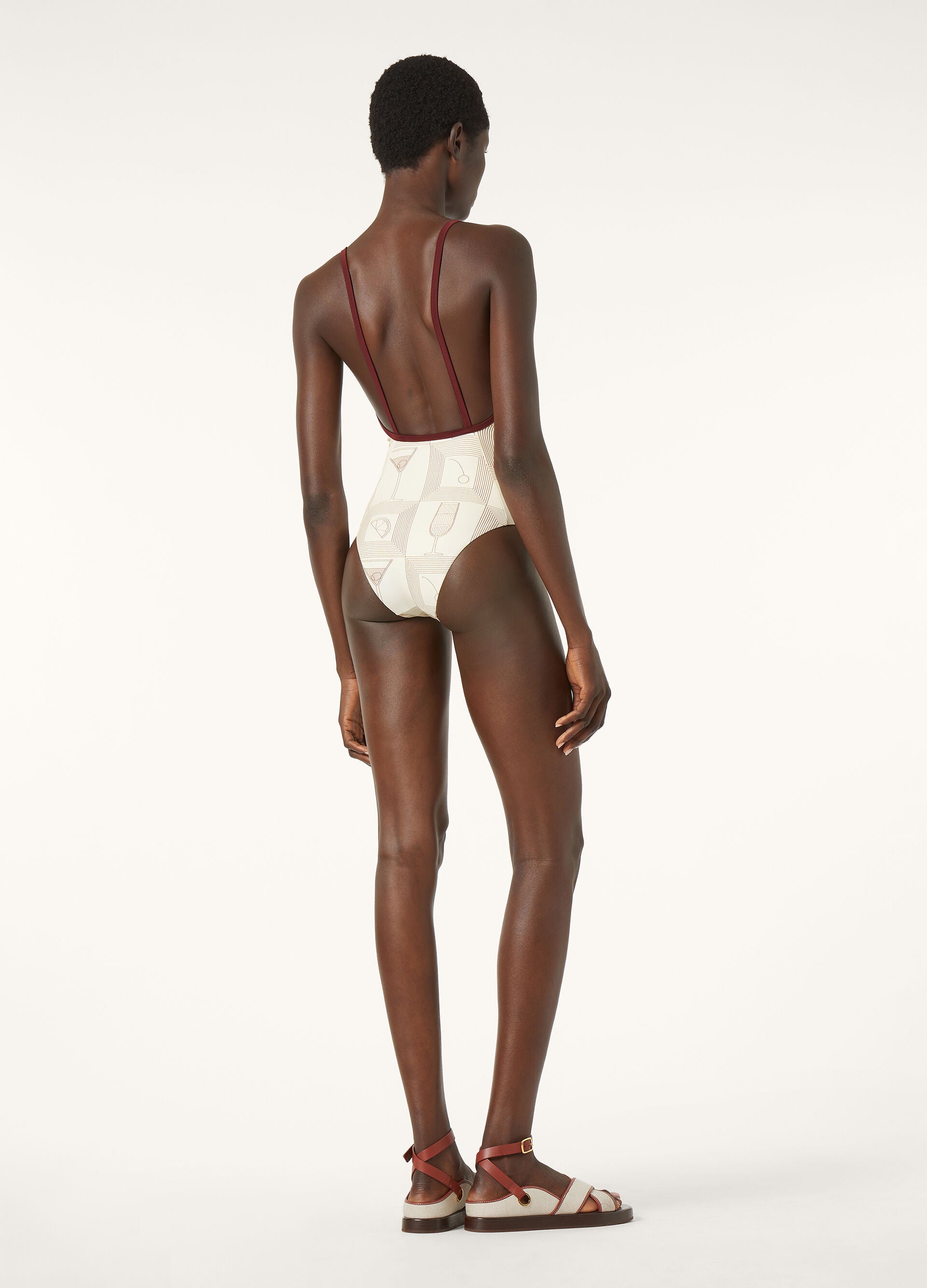 Aperitivo Swimsuit - Ivory/Plum Purple
