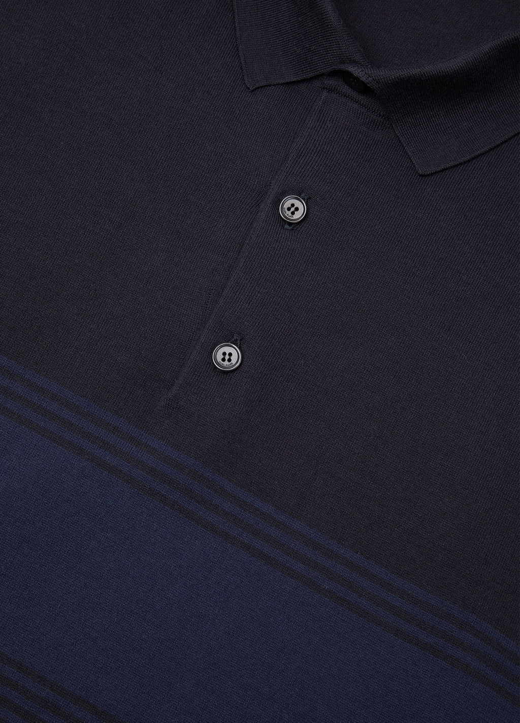 St. Andrews Polo Sweater - Blue Navy/Ocean Waves