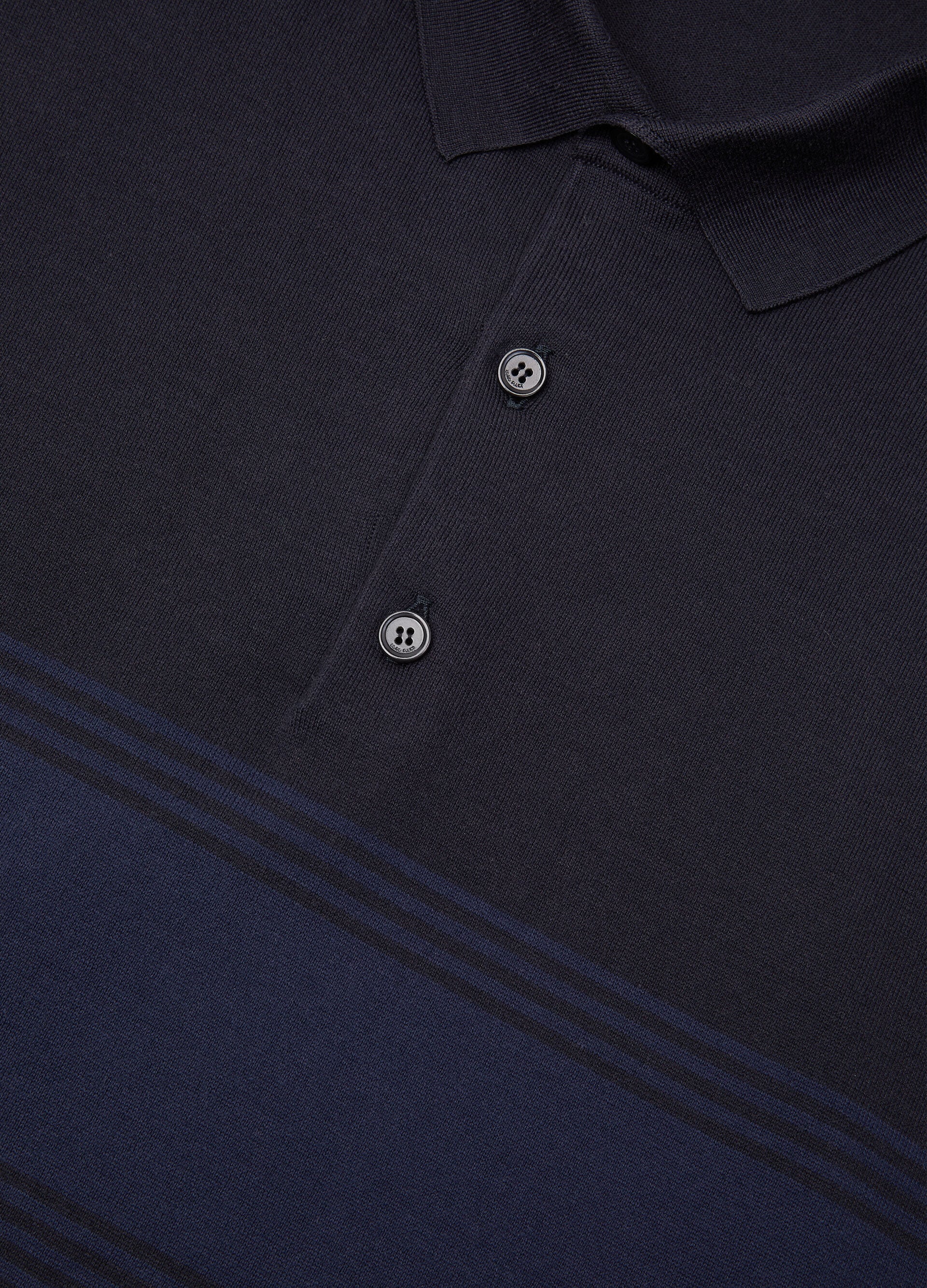 St. Andrews Polo Sweater - Blue Navy/Ocean Waves