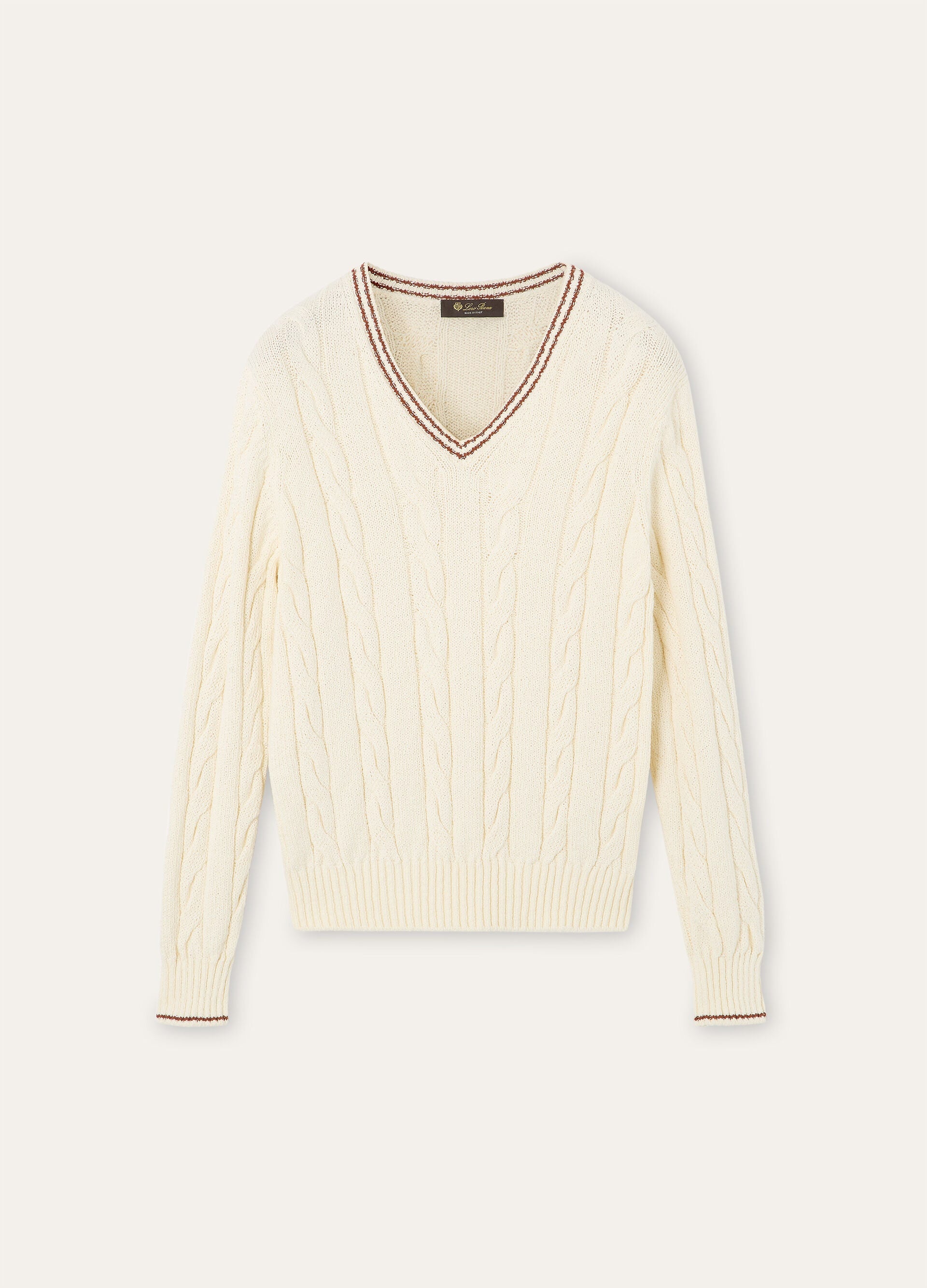 Augusta V-Neck - White/Kummel