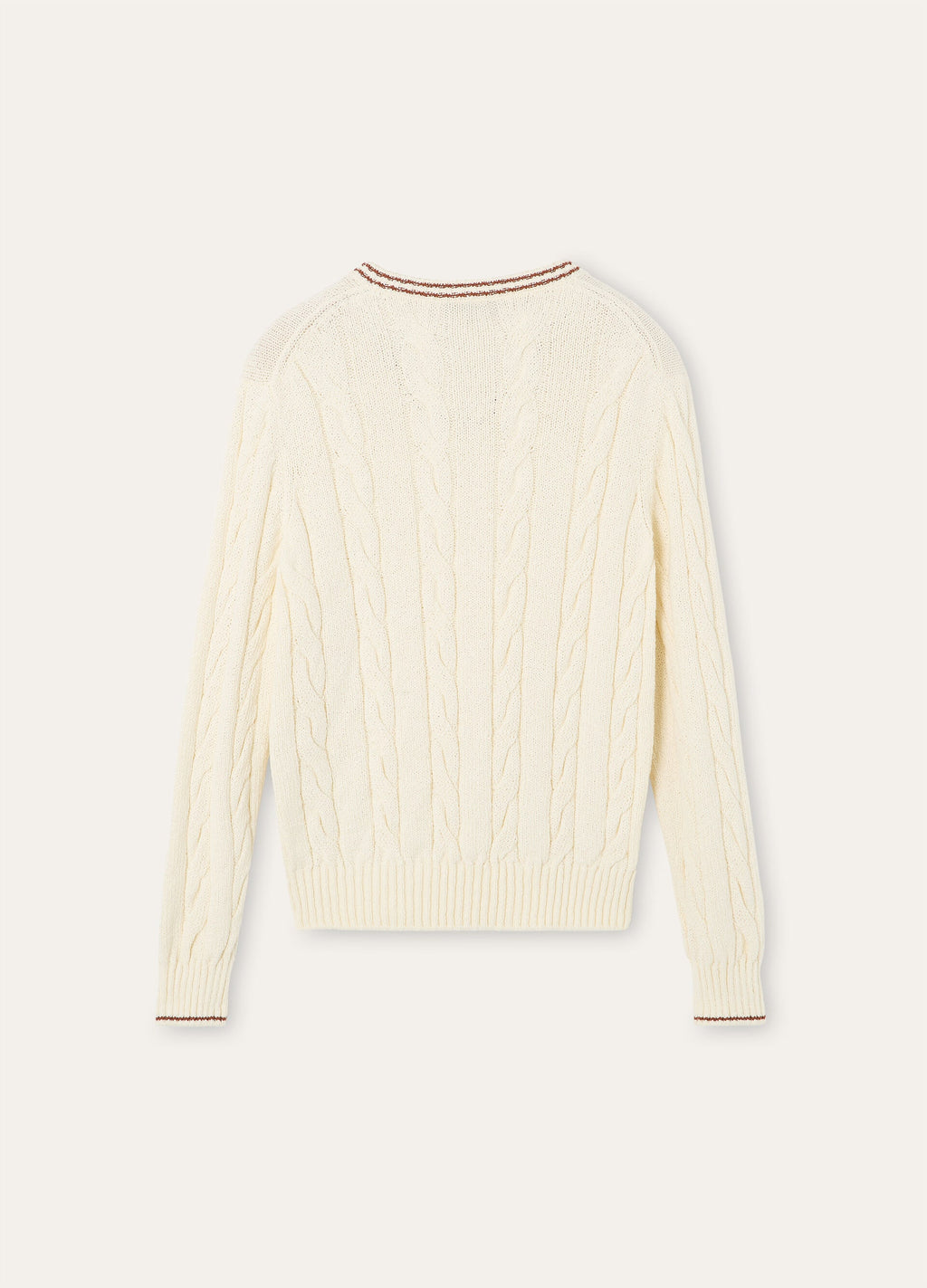 Augusta V-Neck - White/Kummel