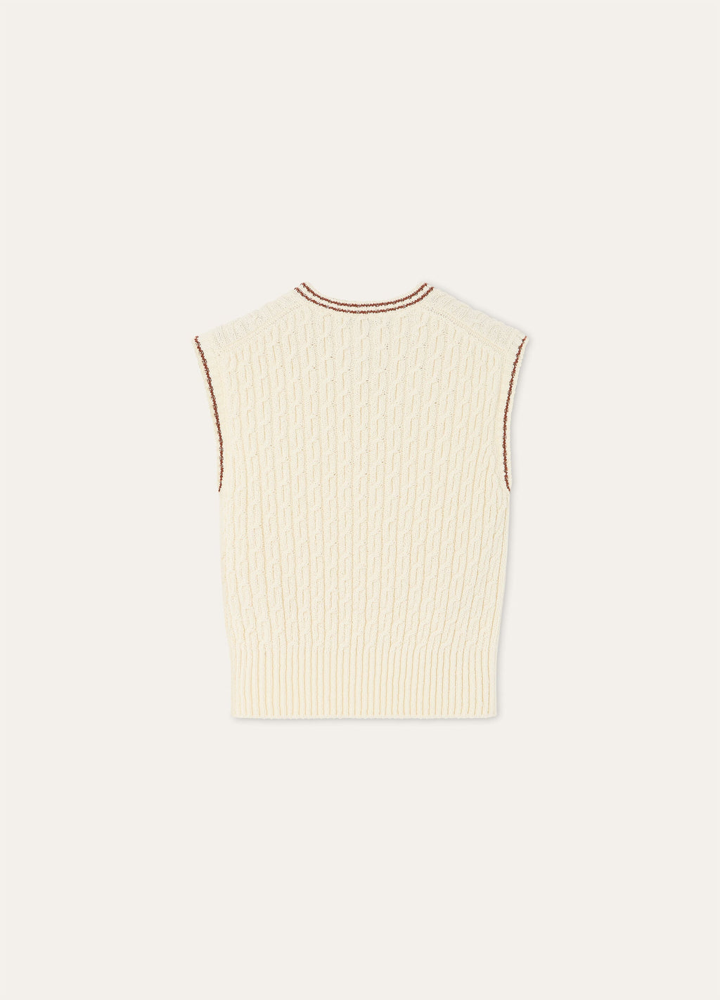 Augusta Vest - White/Kummel