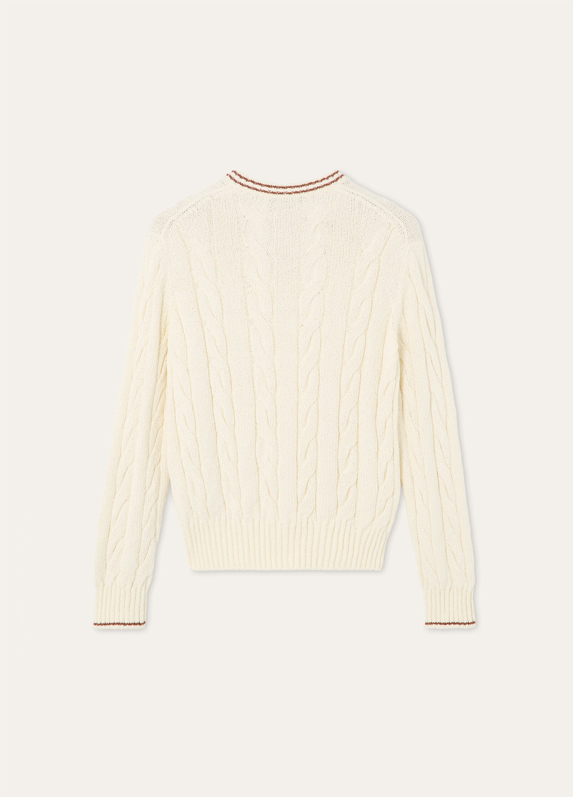 Augusta V-Neck - White/Kummel