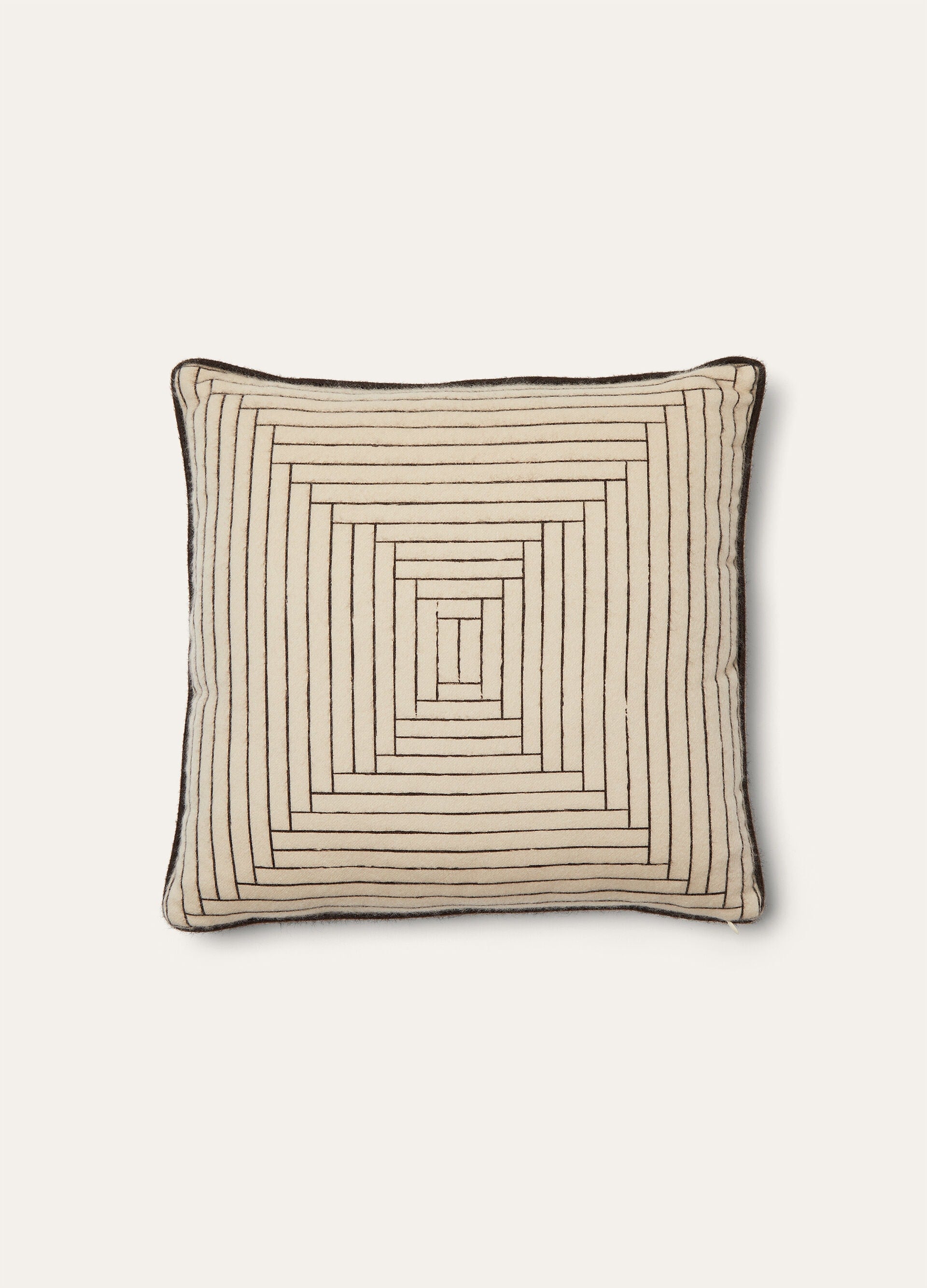 LP Labyrinth Pillow - Ivory/Dark Brown