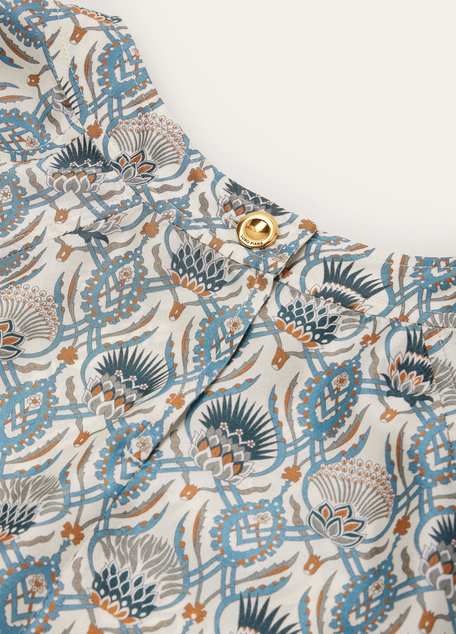 Mina Dress - Chalk/Deep Lagoon Water
