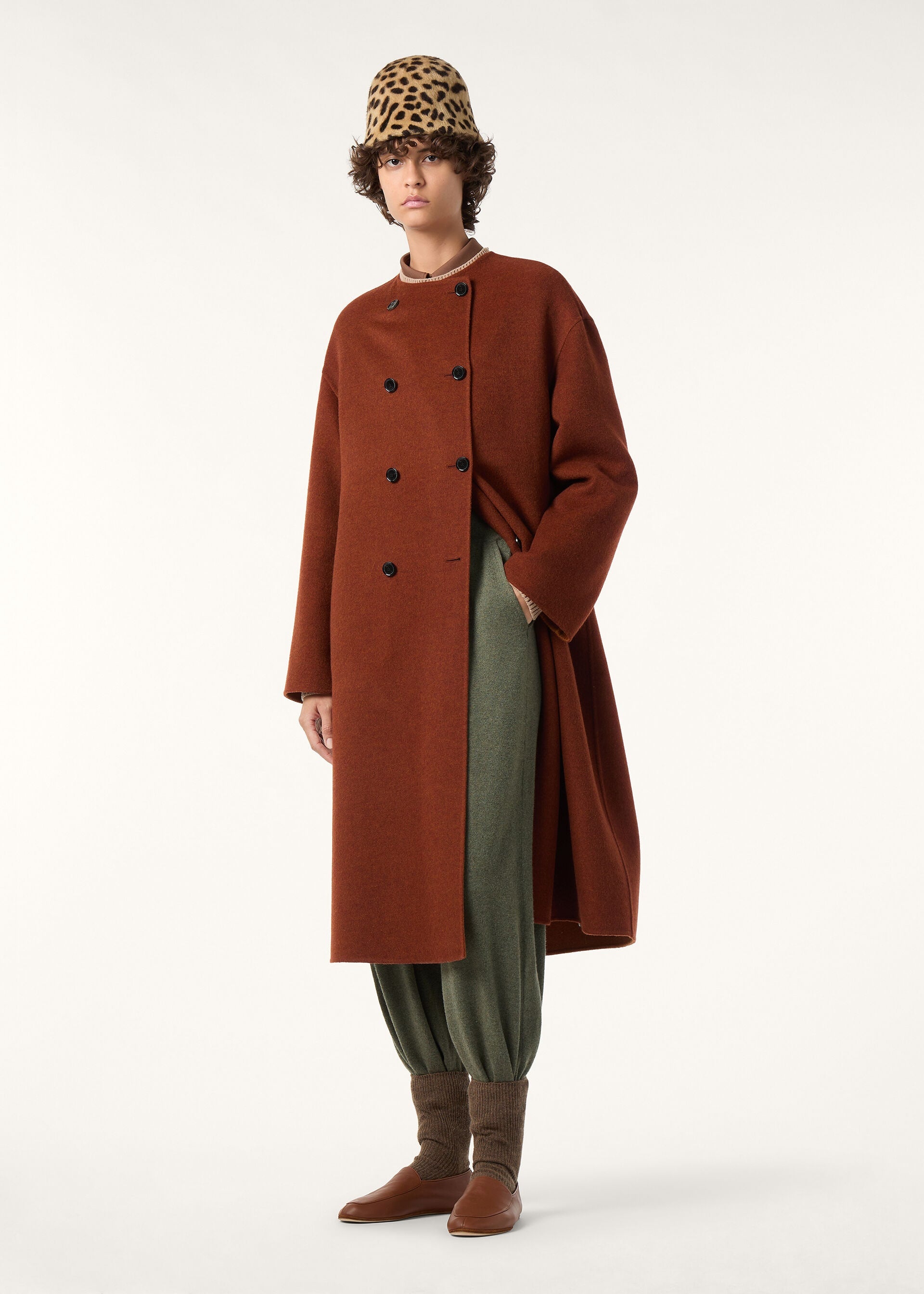 Boris Coat - Dark Maple Leaf Melange