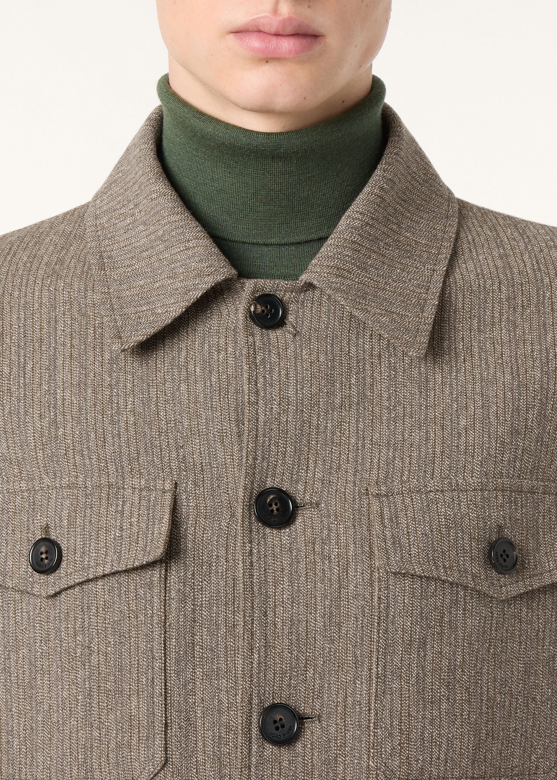 Piers Field Jacket - Grey Brown Stripe