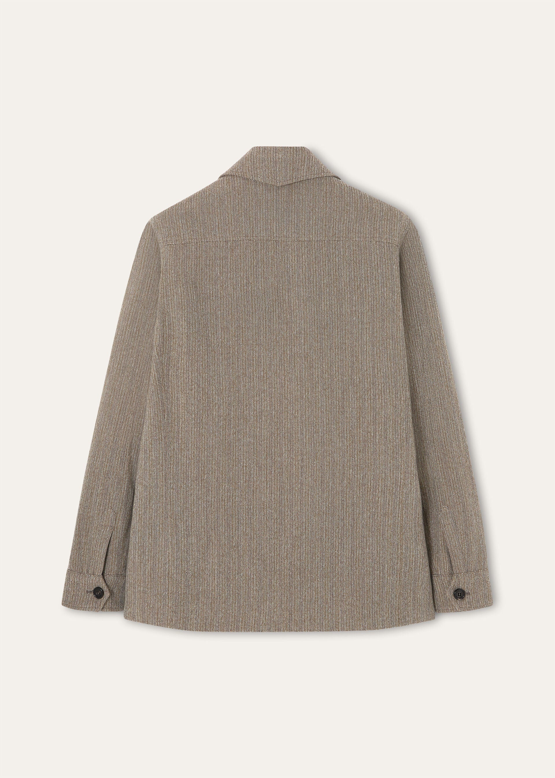 Piers Field Jacket - Grey Brown Stripe