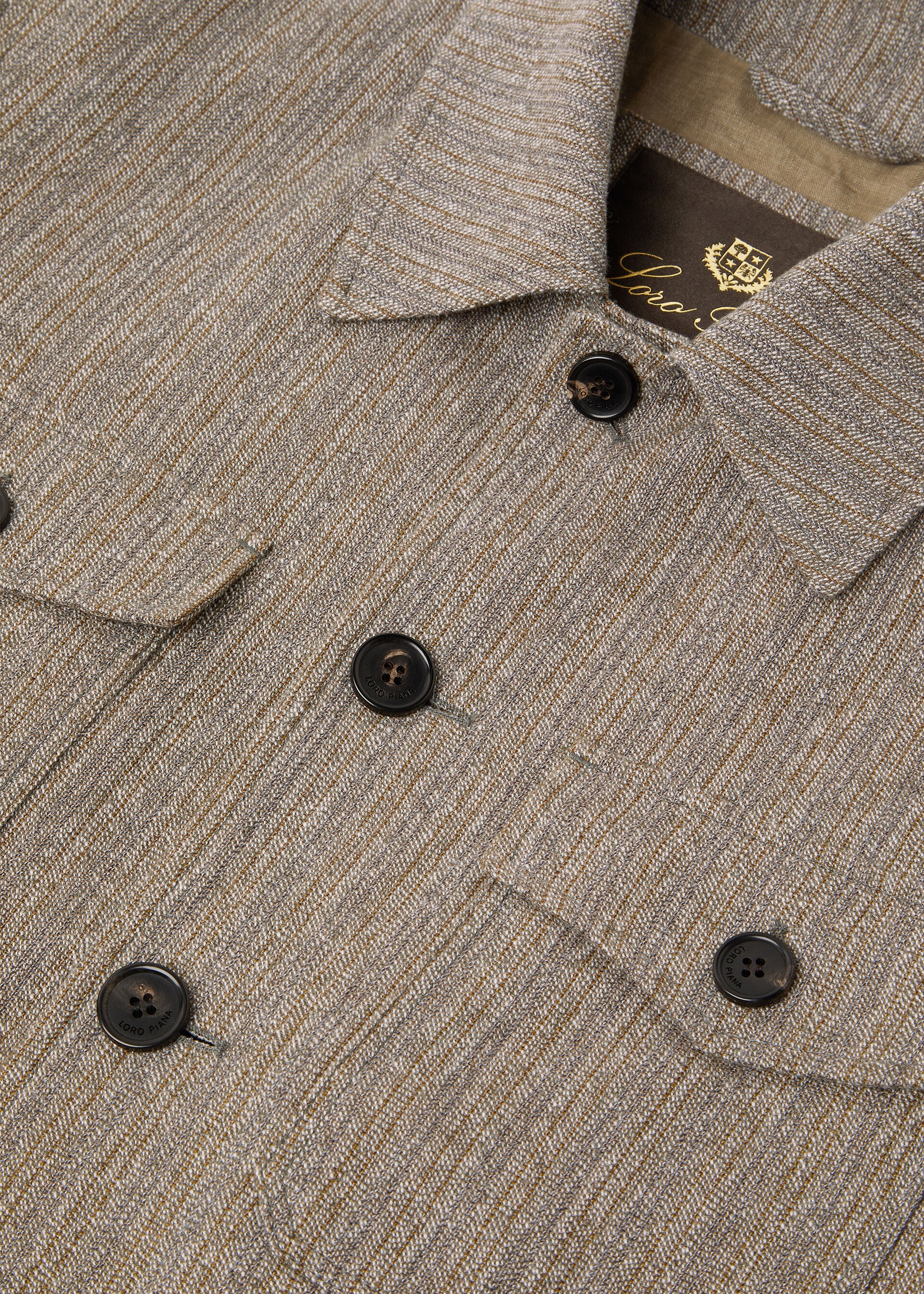 Piers Field Jacket - Grey Brown Stripe