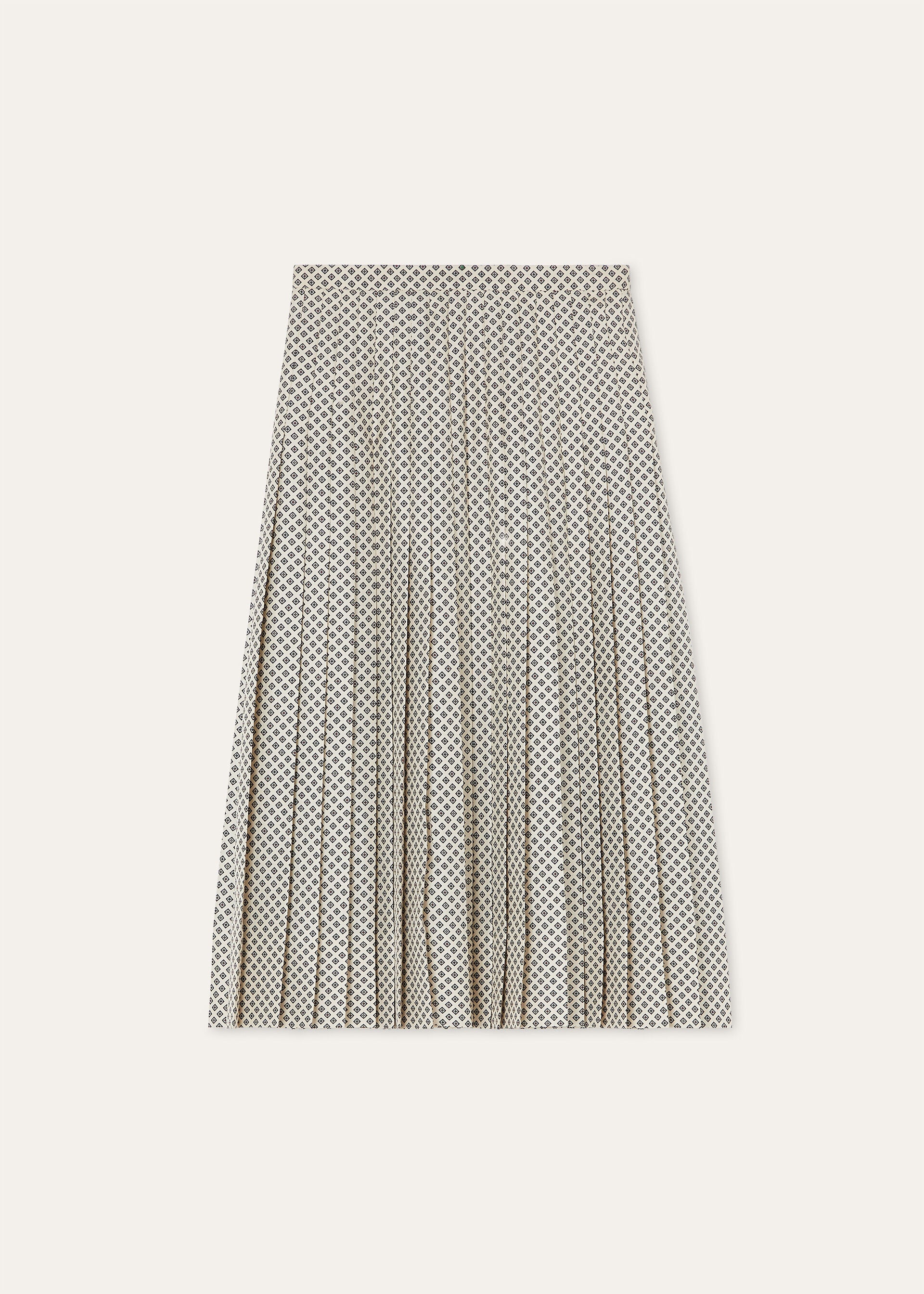 Clea Skirt - Ivory Green Red