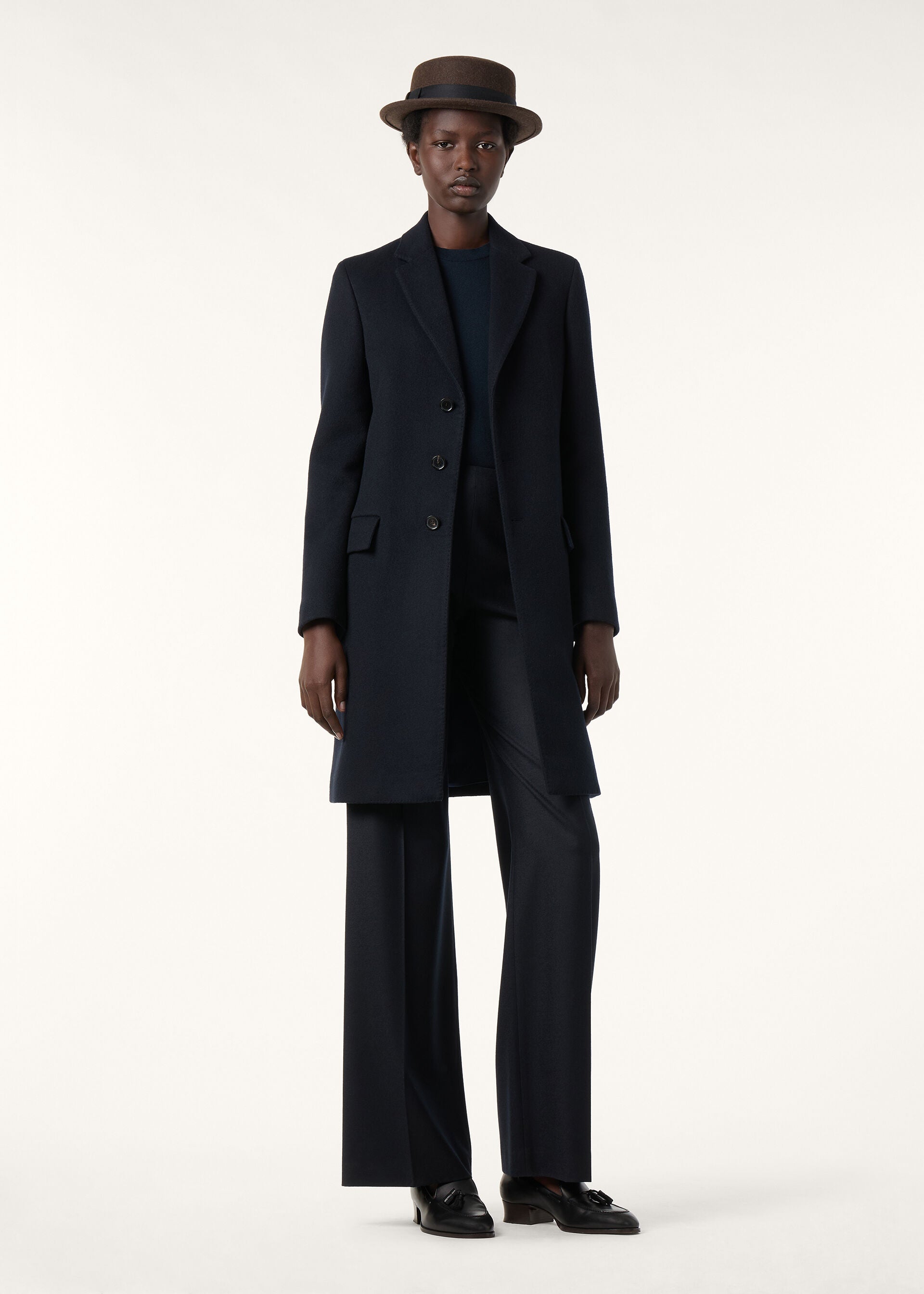 Alby Coat - Navy Blue