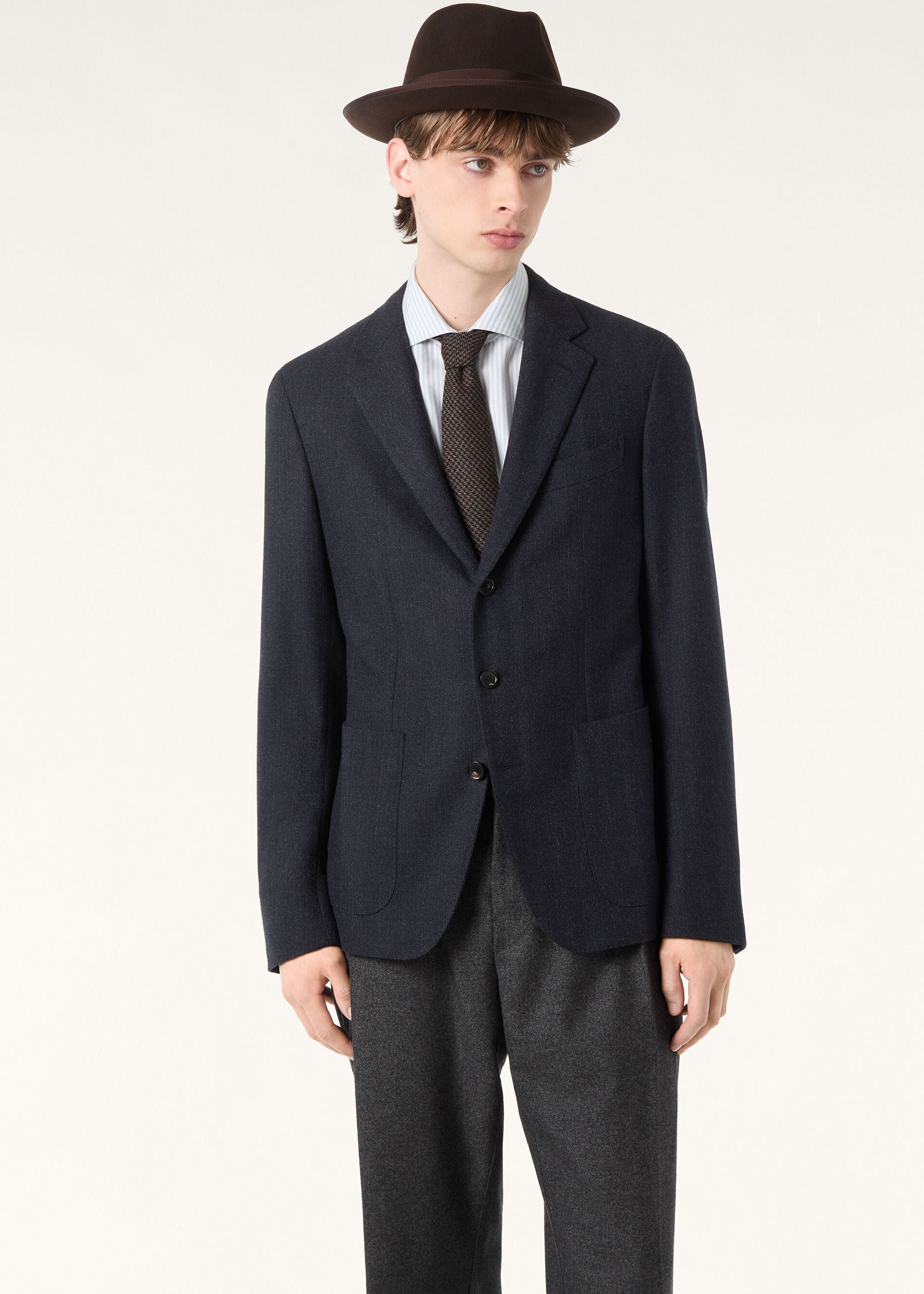 Torino Jacket - Blue Navy Mouliné