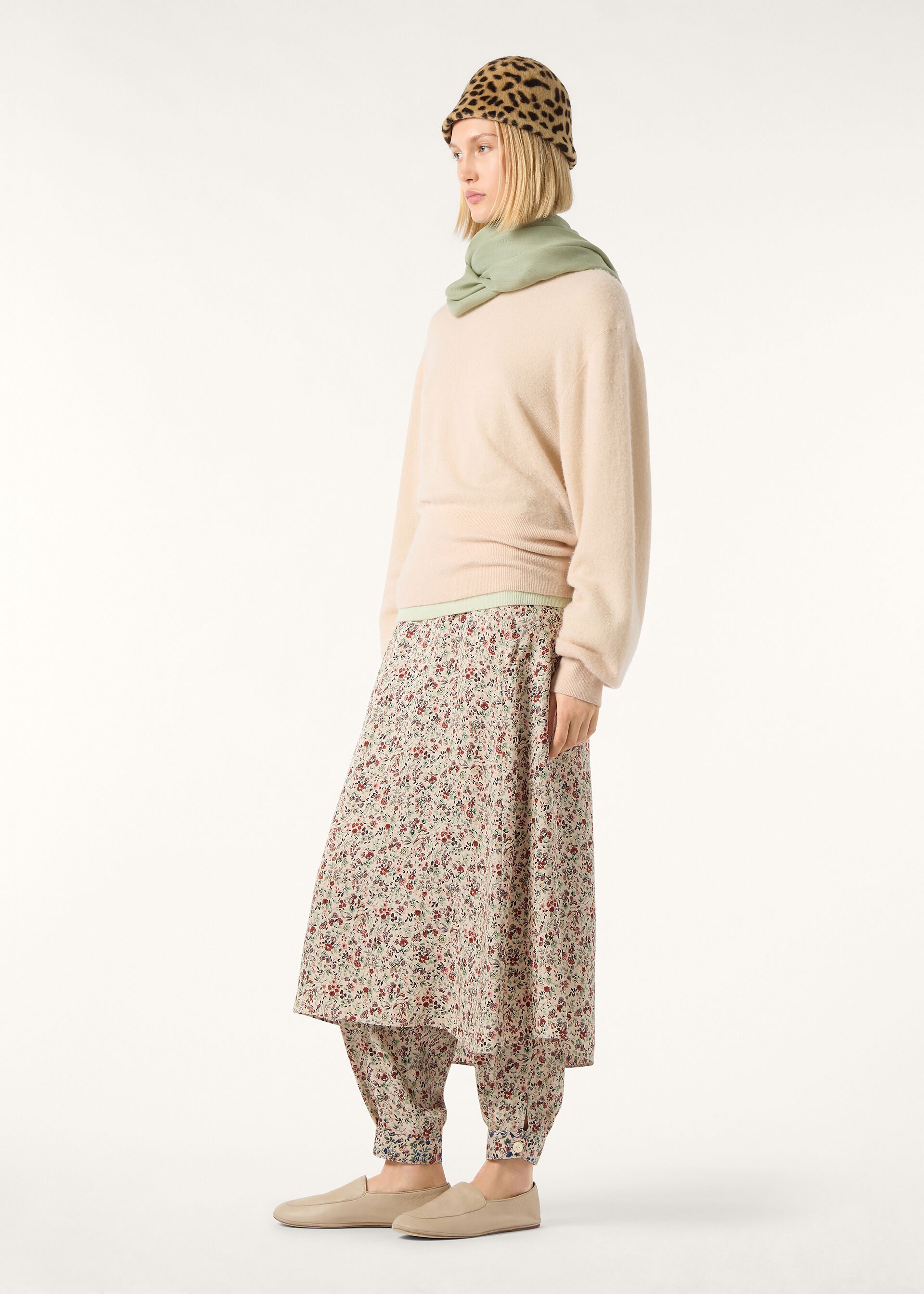 Simona Skirt - Ivory/Melon/Peacock