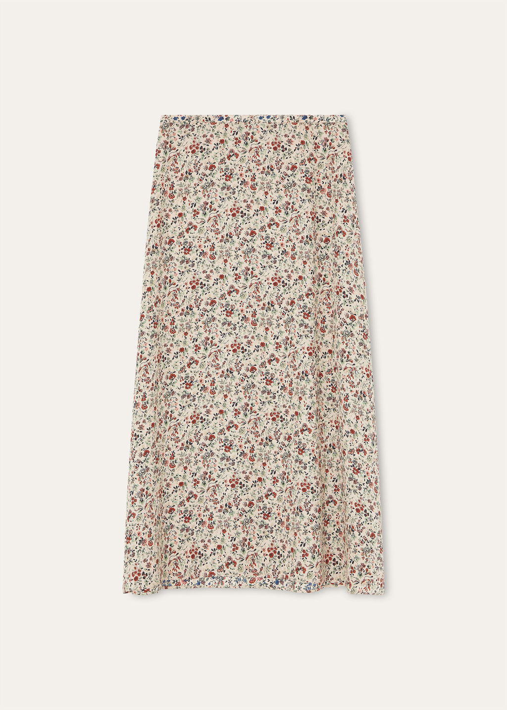Simona Skirt - Ivory/Melon/Peacock