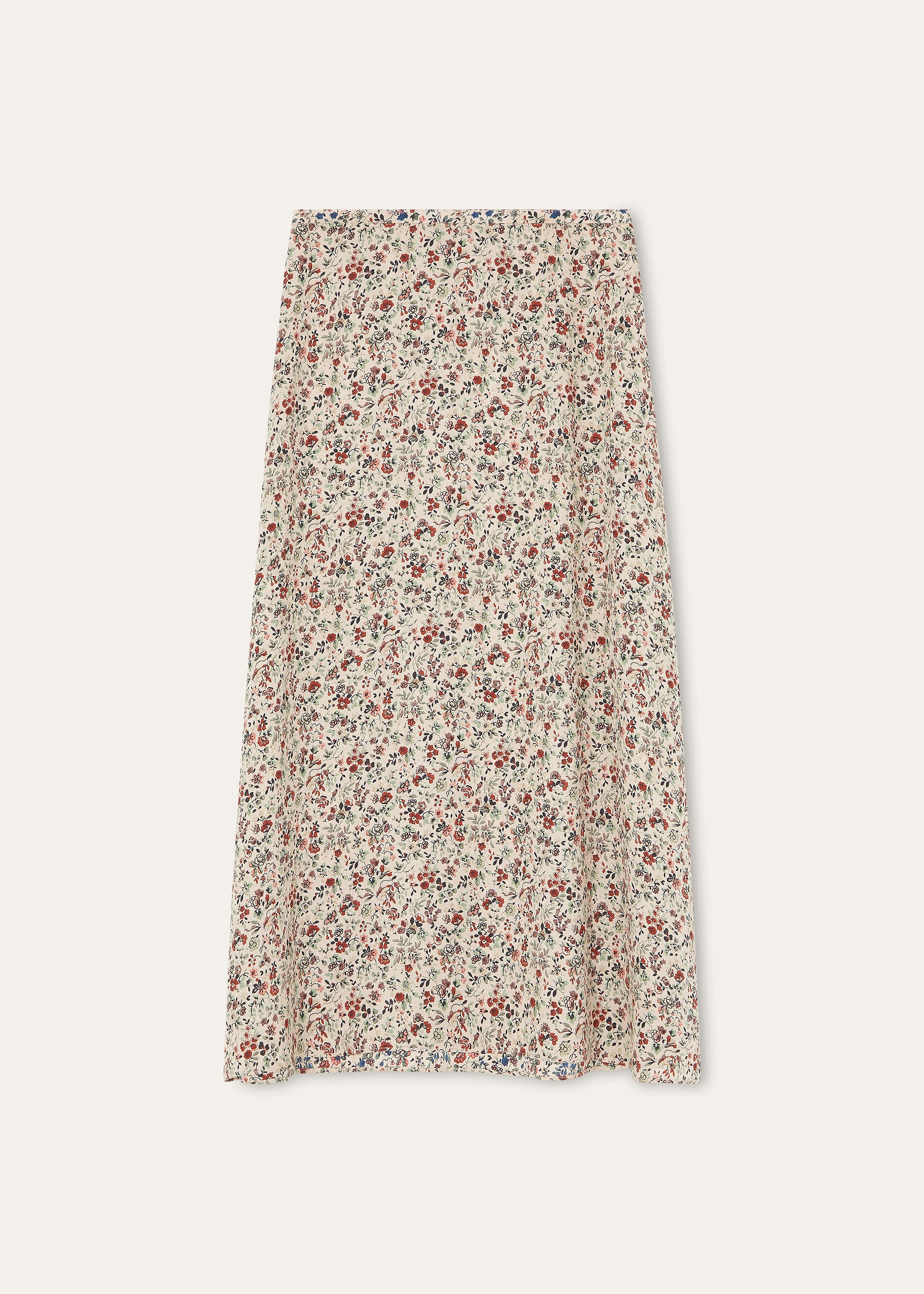 Simona Skirt - Ivory/Melon/Peacock