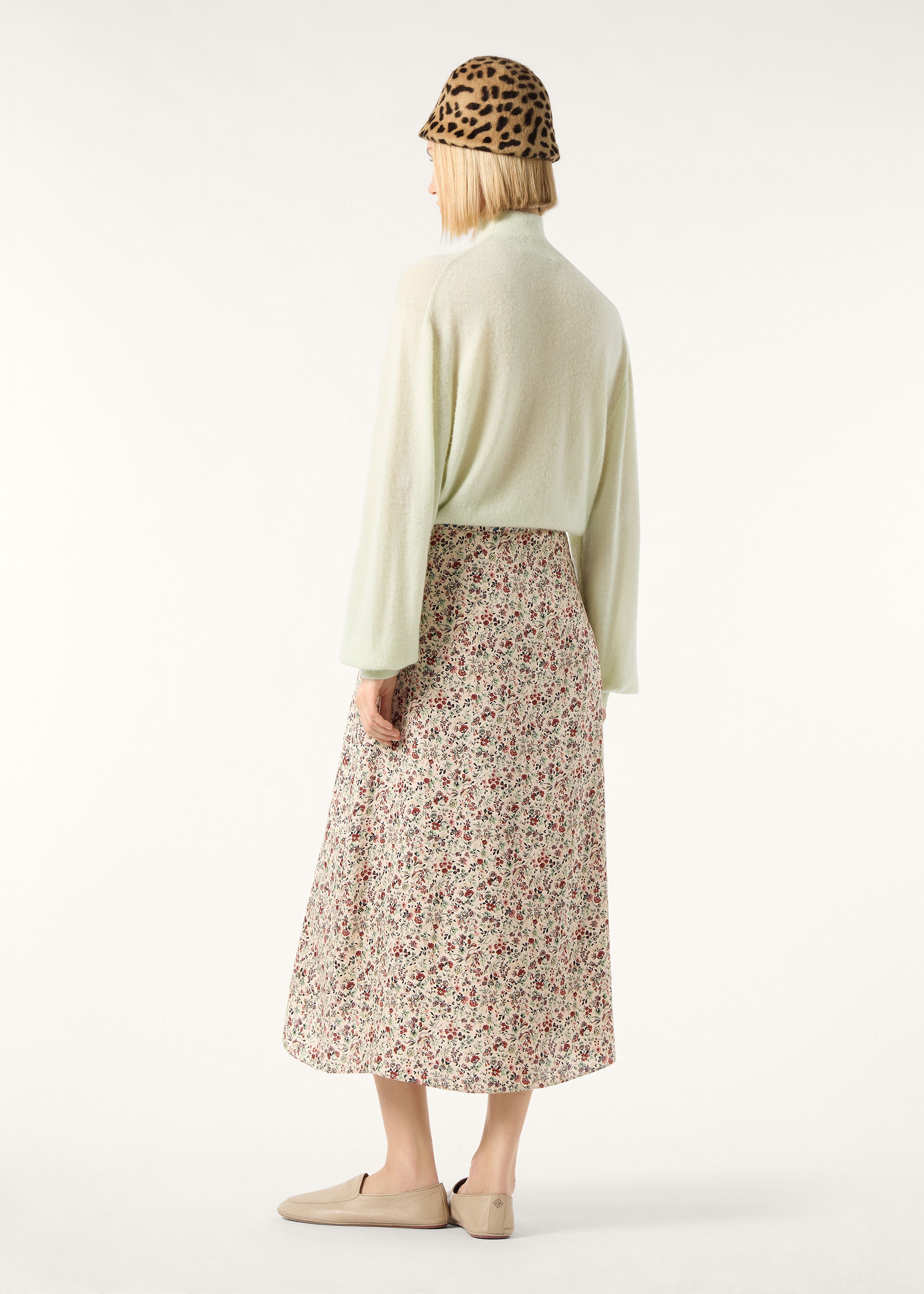 Simona Skirt - Ivory/Melon/Peacock