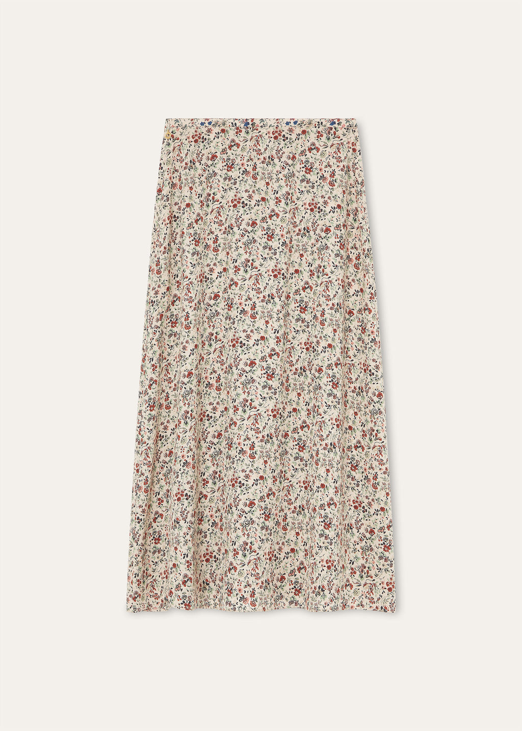 Simona Skirt - Ivory/Melon/Peacock