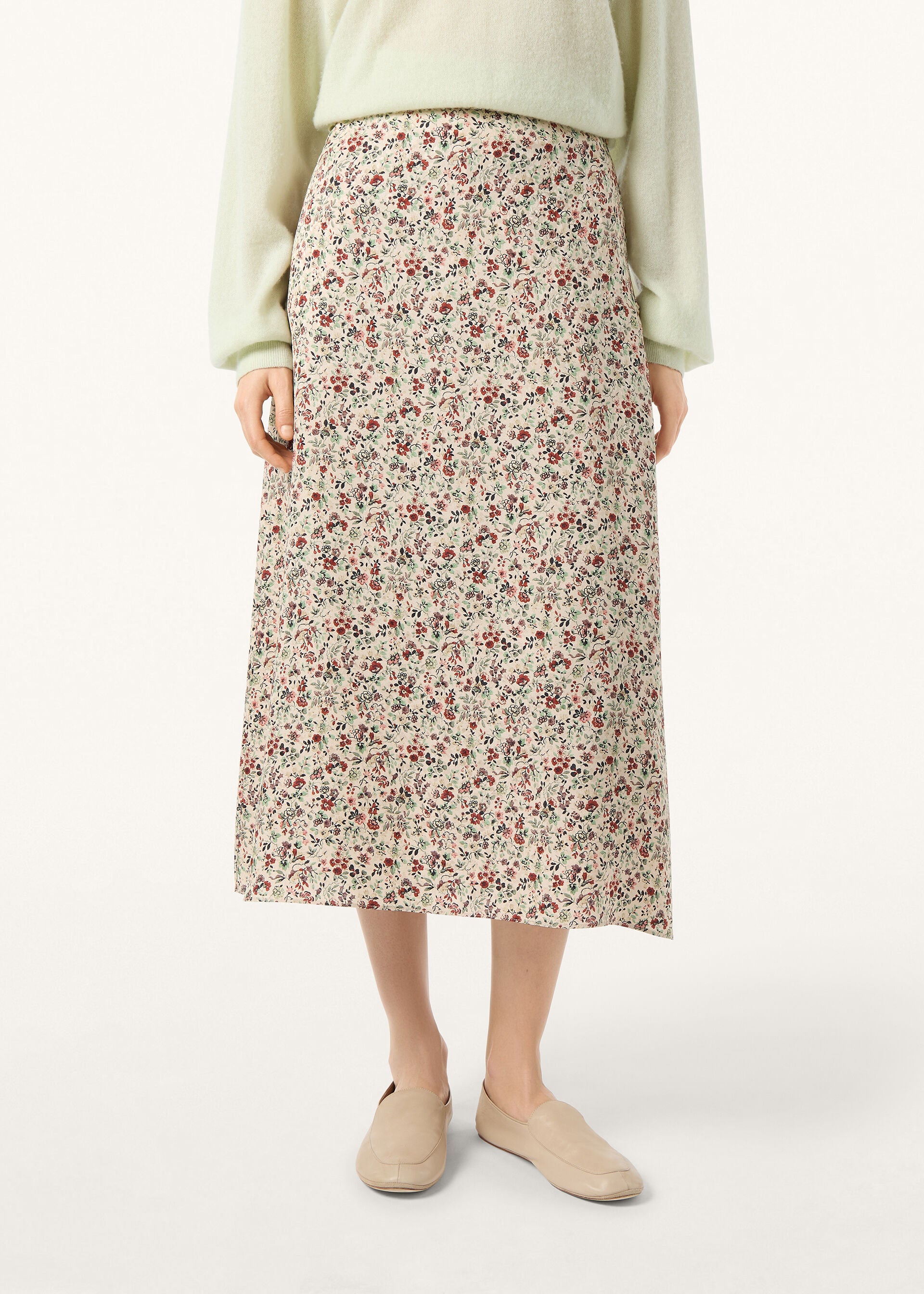 Simona Skirt - Ivory/Melon/Peacock