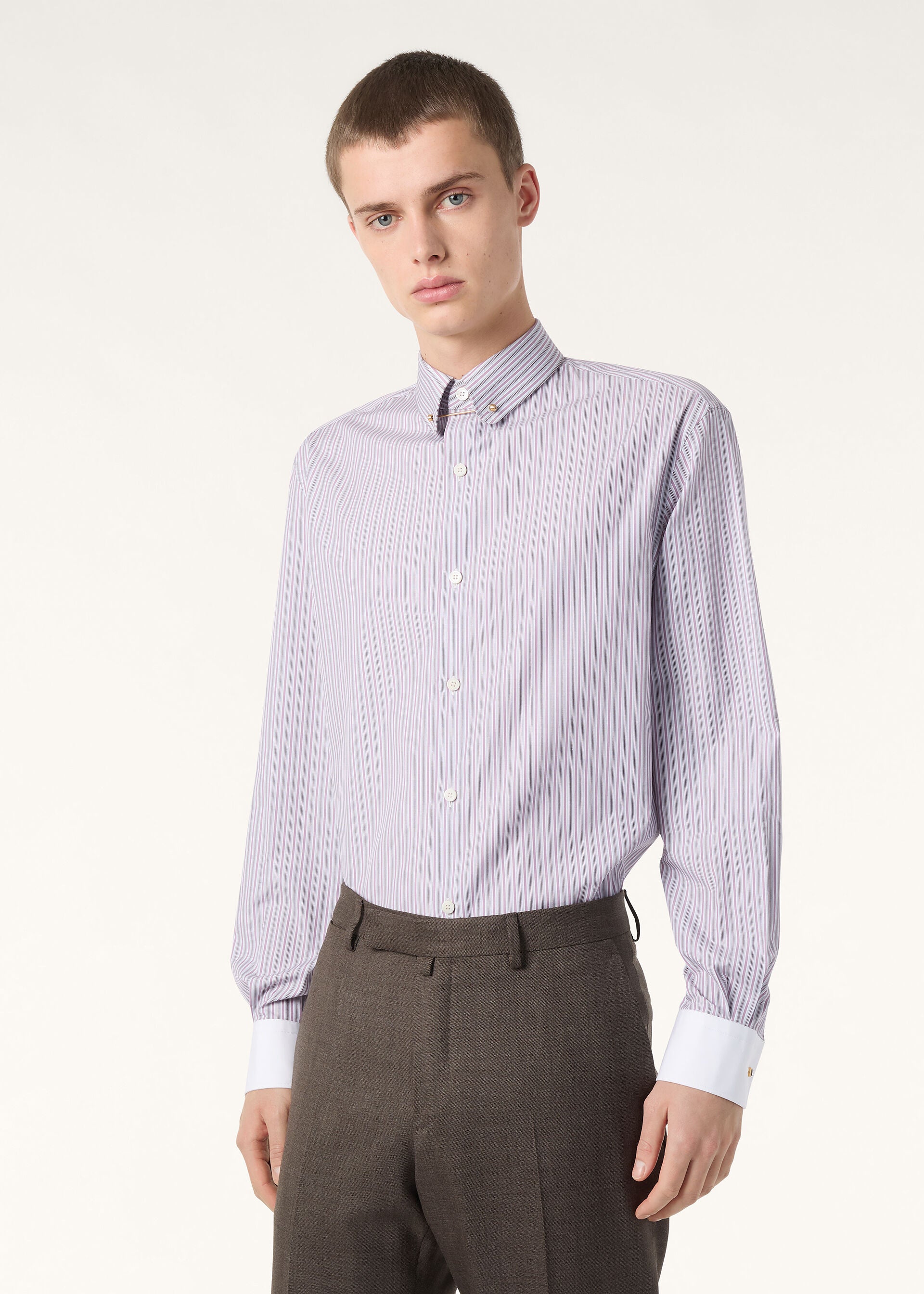 Elia Shirt - Lilac Stripe