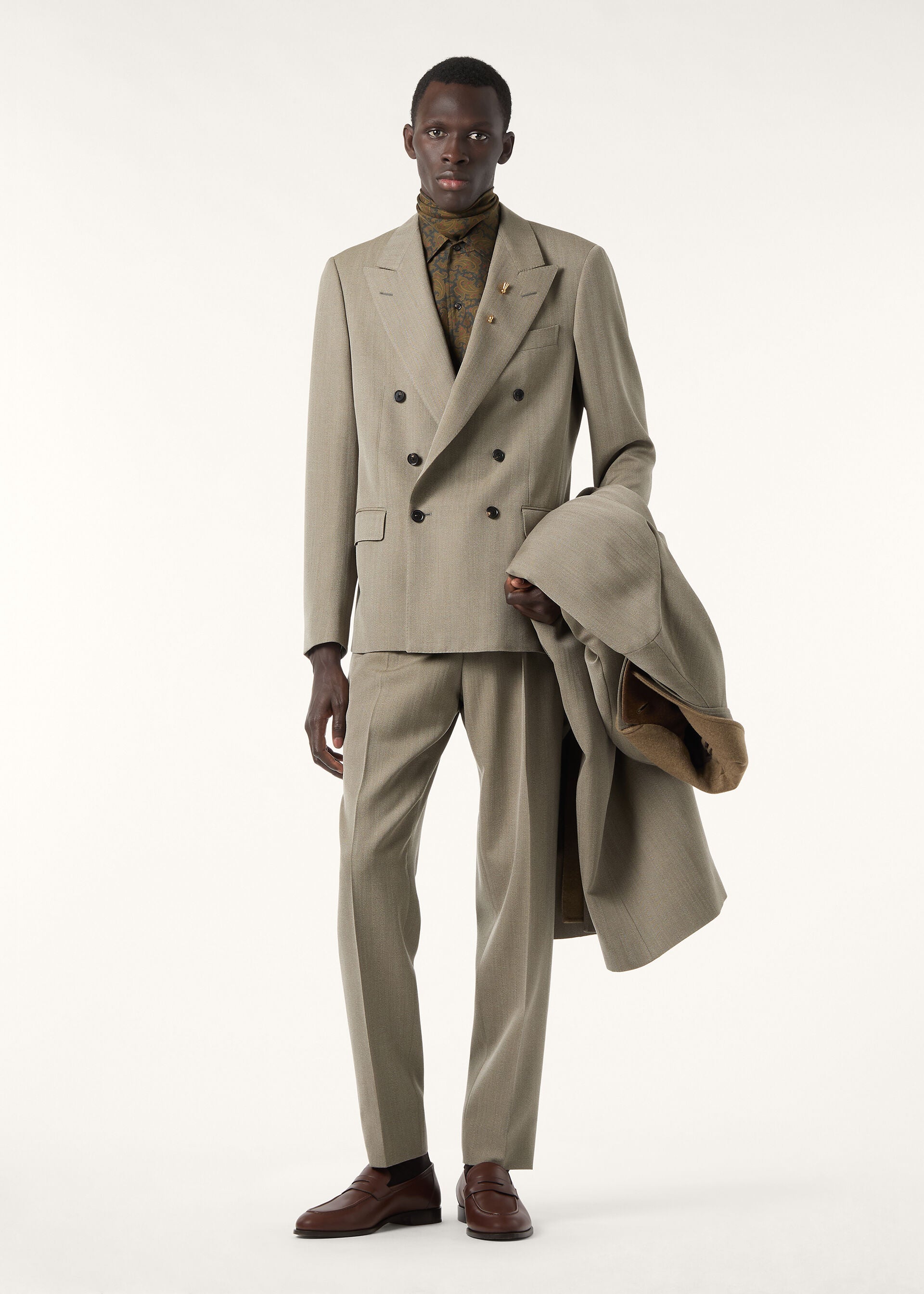 Milano Suit - Green Chevron