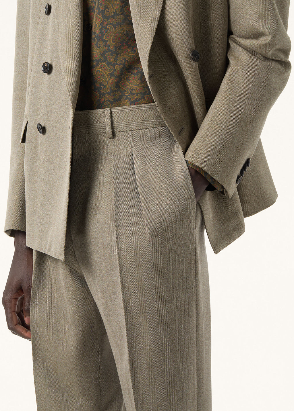 Milano Suit - Green Chevron