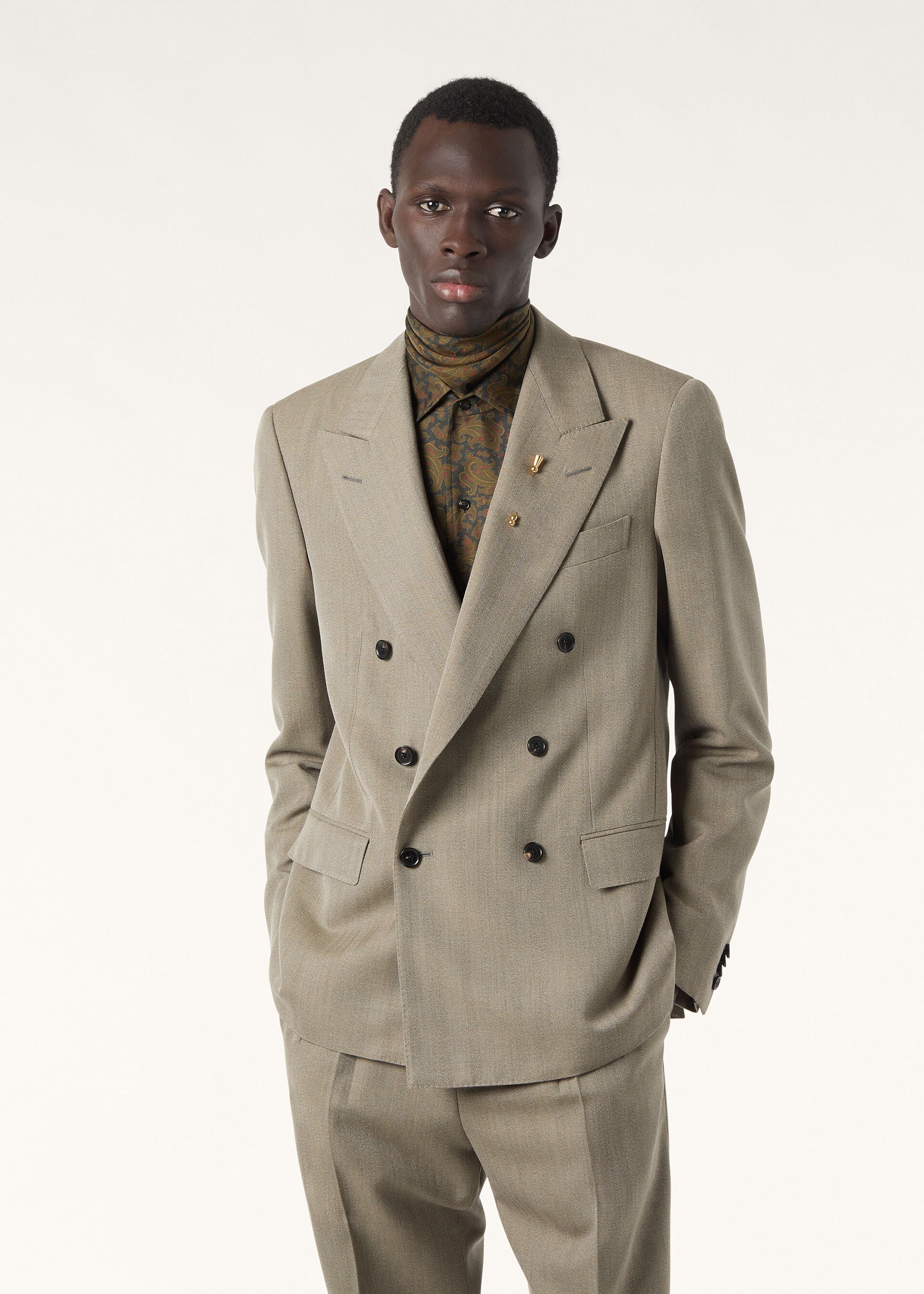 Milano Suit - Green Chevron