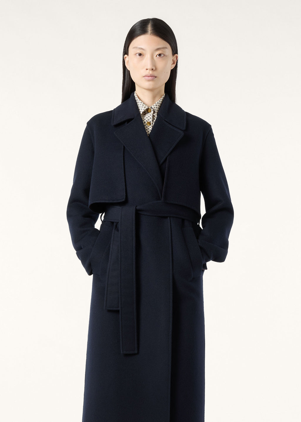 Maxwell Trench Coat - Navy Blue