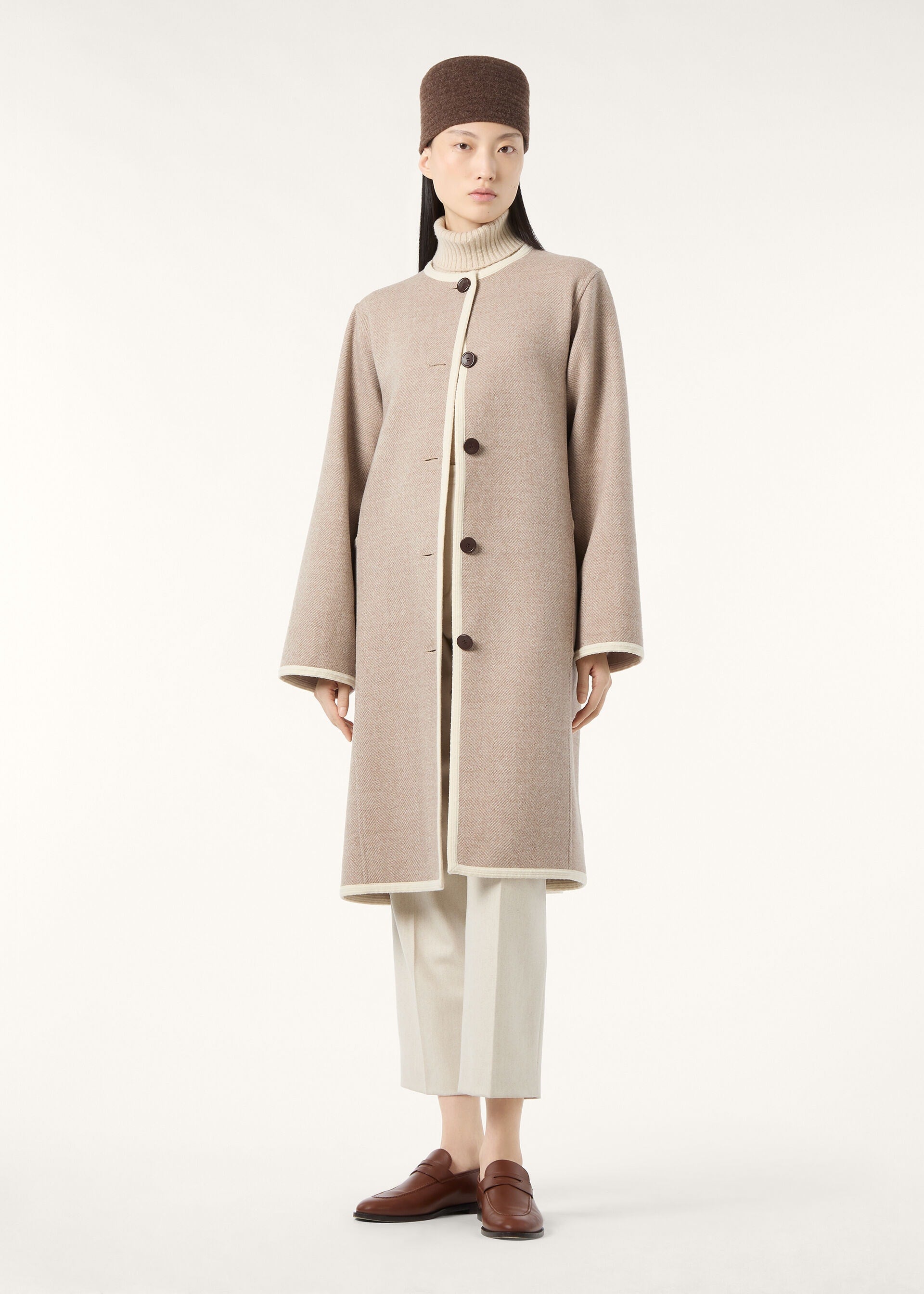 Brock Coat - Nude Beige/Linen